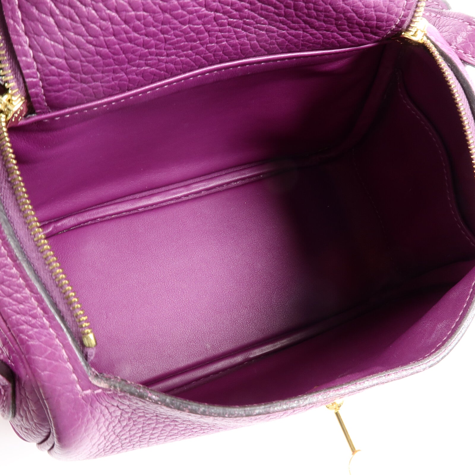 HERMES Clemence皮革Mini Lindy手挽肩背兩用袋