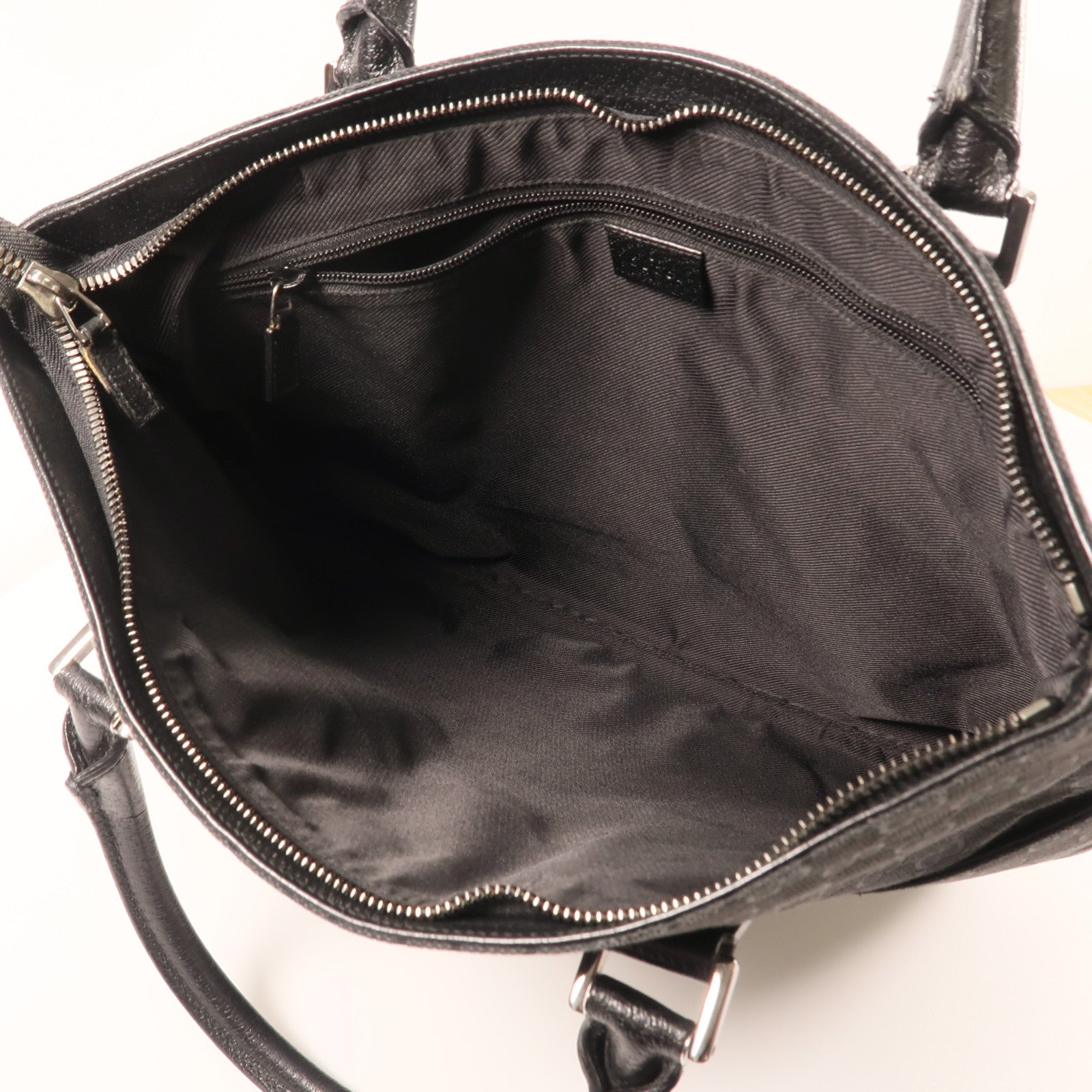 GUCCI 帆布Shoulder Bag銀扣肩背袋