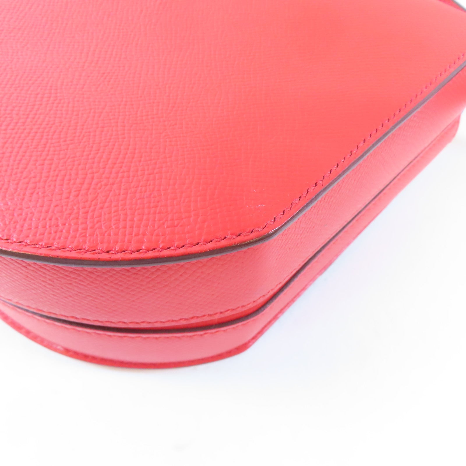 HERMES 【激減優惠】Epsom皮革Mosaique AU 24 Bag金扣肩背袋Rouge de Coeur/紅色