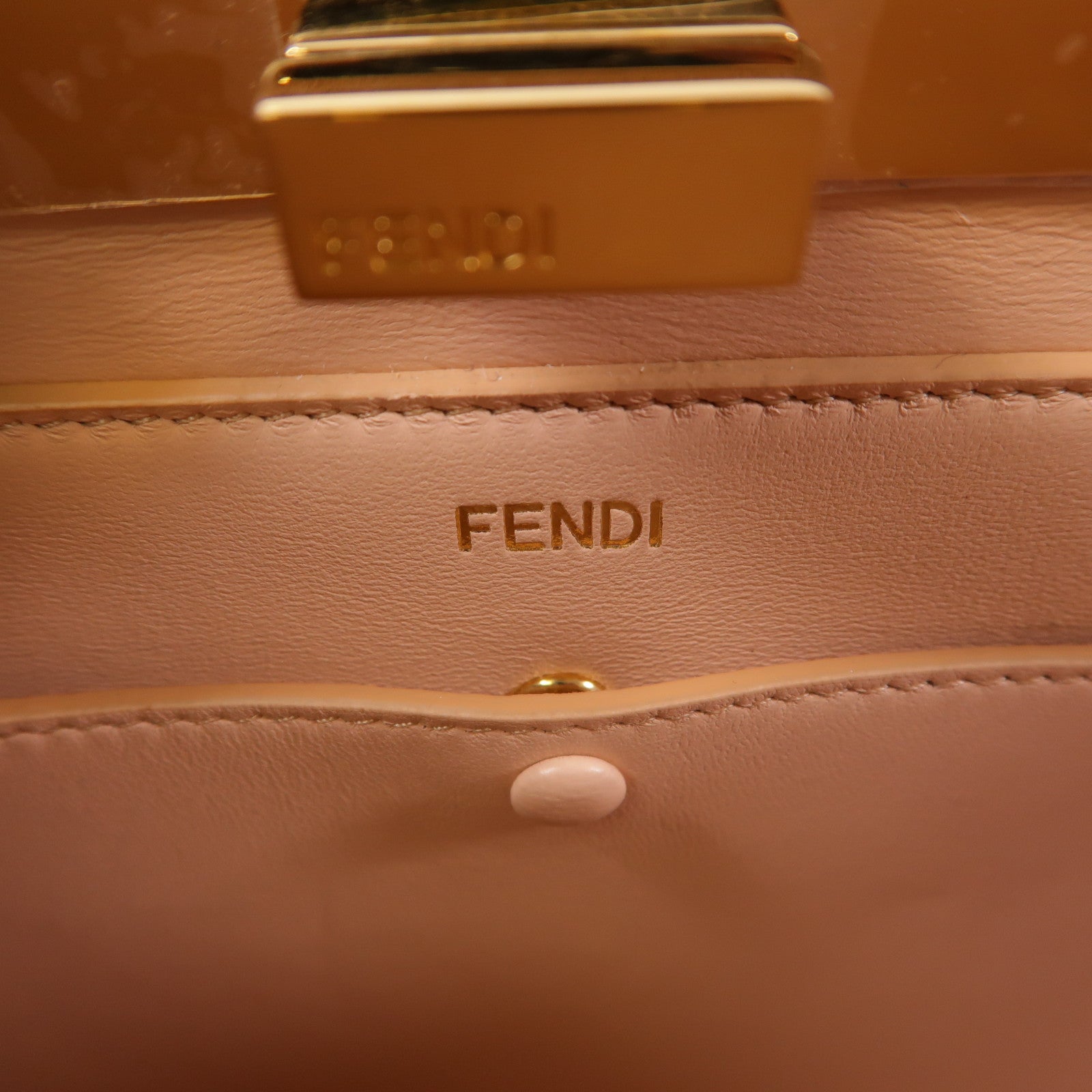 FENDI 牛皮皮革Peekaboo金扣手挽肩背兩用袋