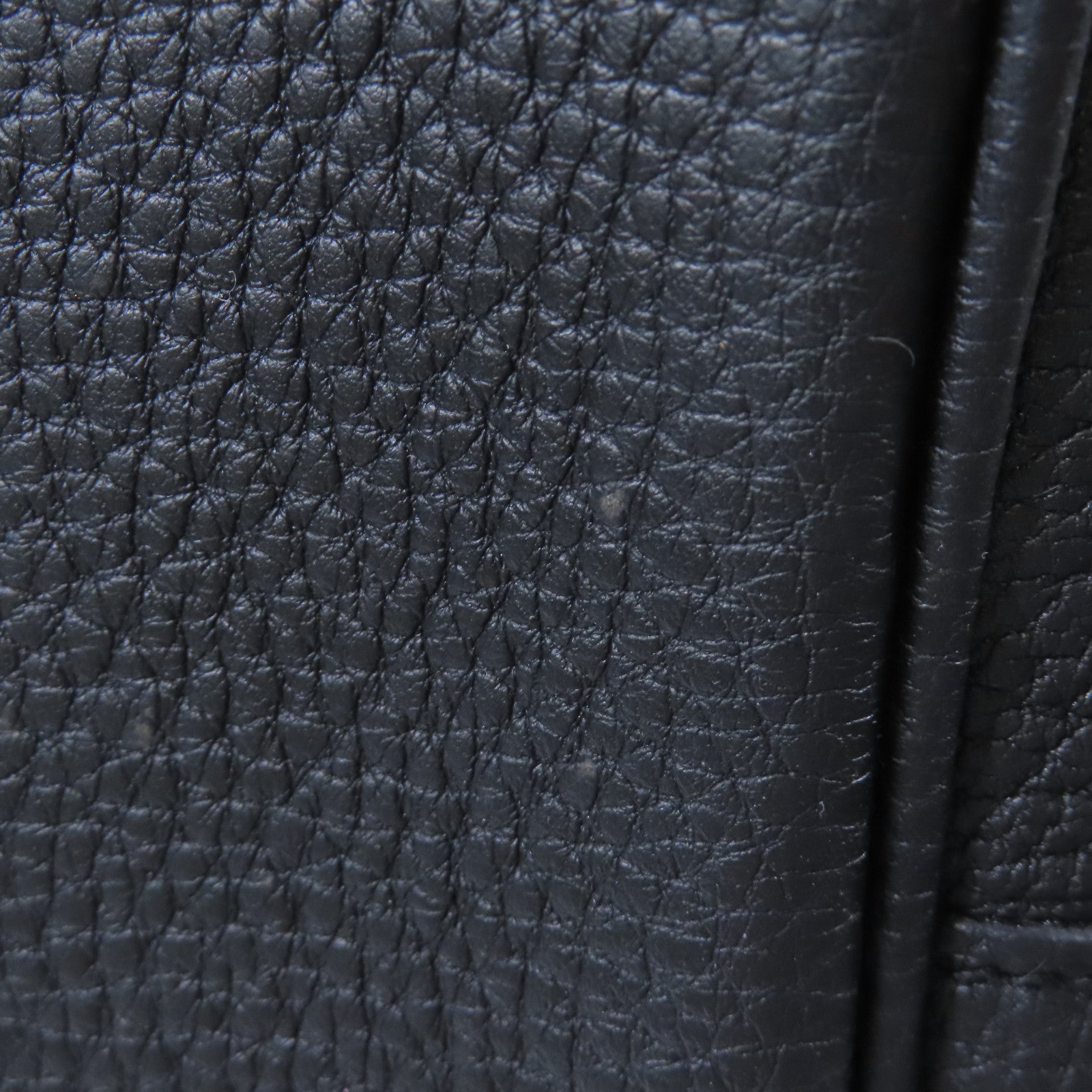 HERMES Negonda皮革Garden Party PM銀扣手挽袋Noir