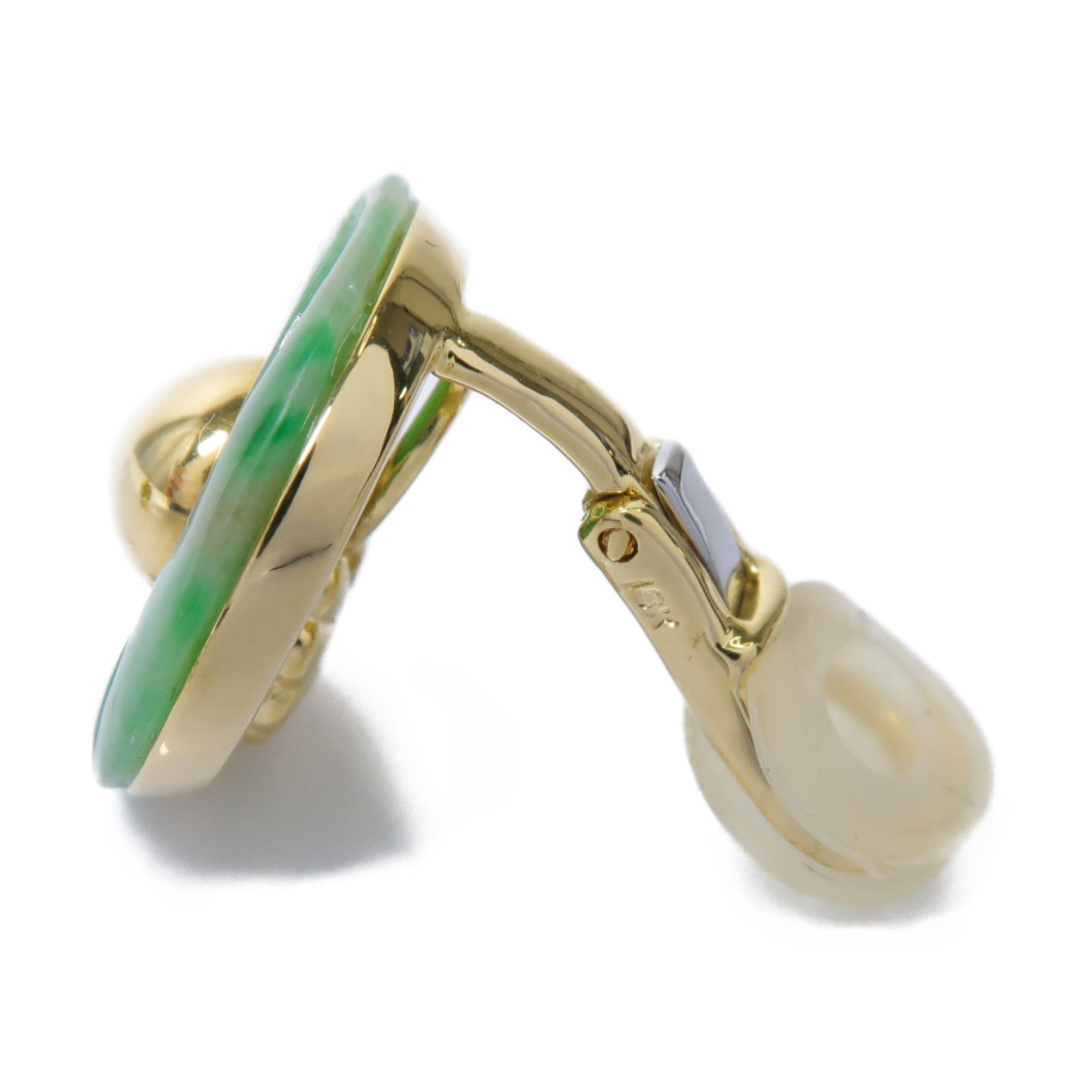 JEWELRY 【激減優惠】18K黃金Jade Earrings翡翠耳環