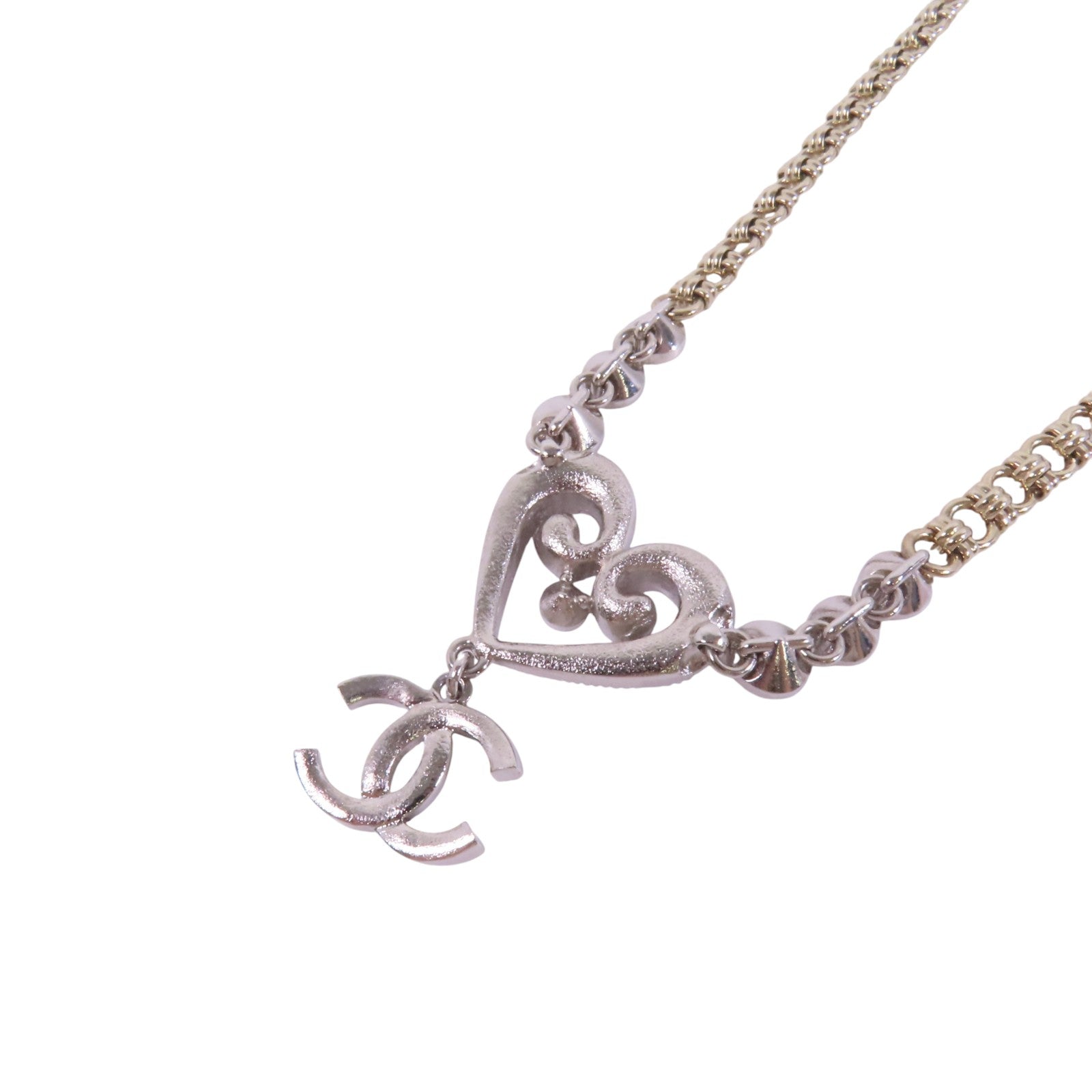 CHANEL 金屬/水鑽Necklace金扣項鏈