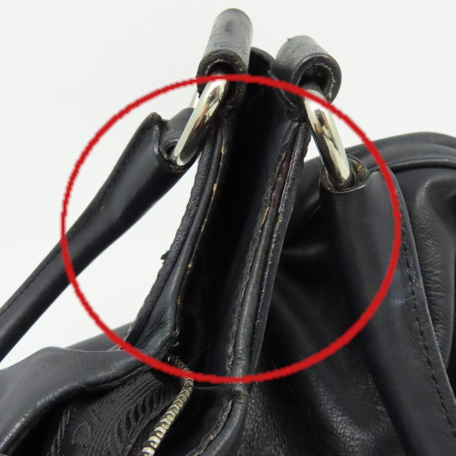 PRADA 牛皮皮革Shoulder Bag肩背袋黑色
