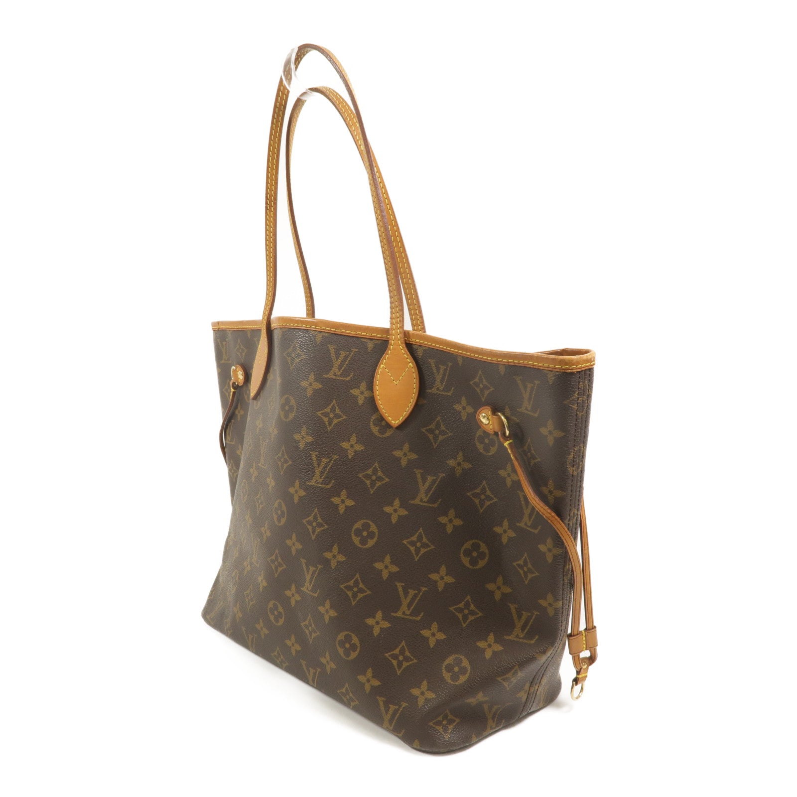 LOUIS VUITTON Monogram Neverfull PM金扣手挽袋