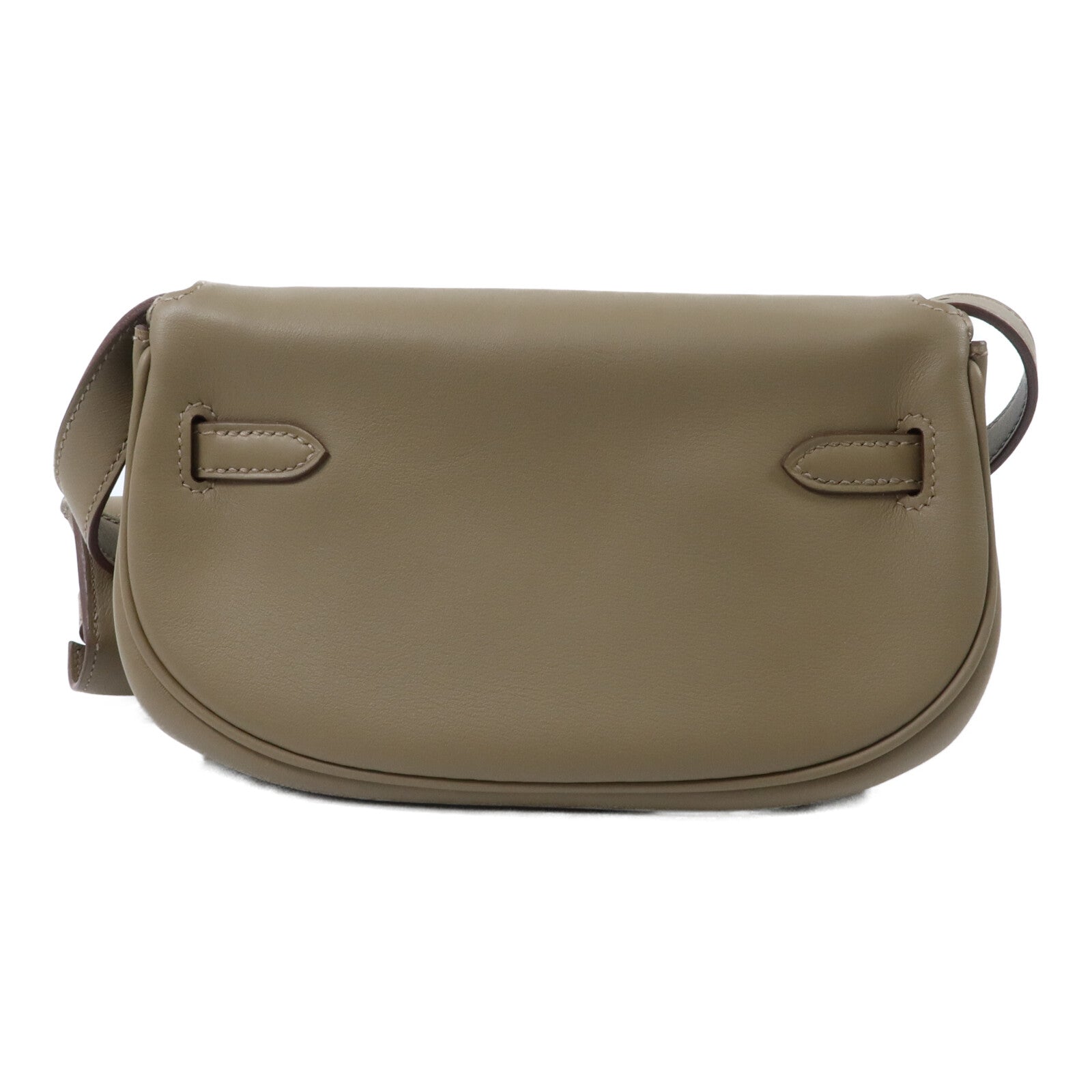 HERMES Swift皮革Kelly Moove銀扣肩背袋Etoupe