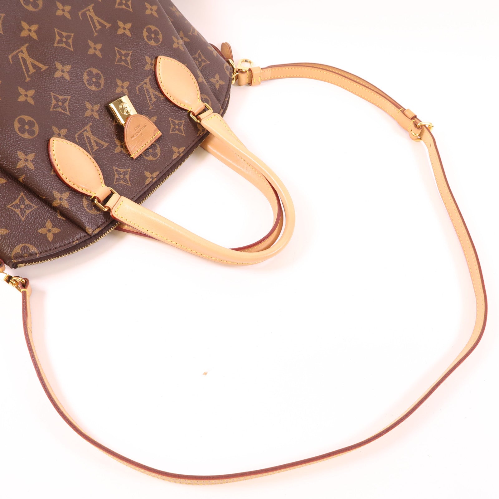LOUIS VUITTON LV GHW Rivoli MM 2 Way Shoulder Handbag M44546 Monogram Brown