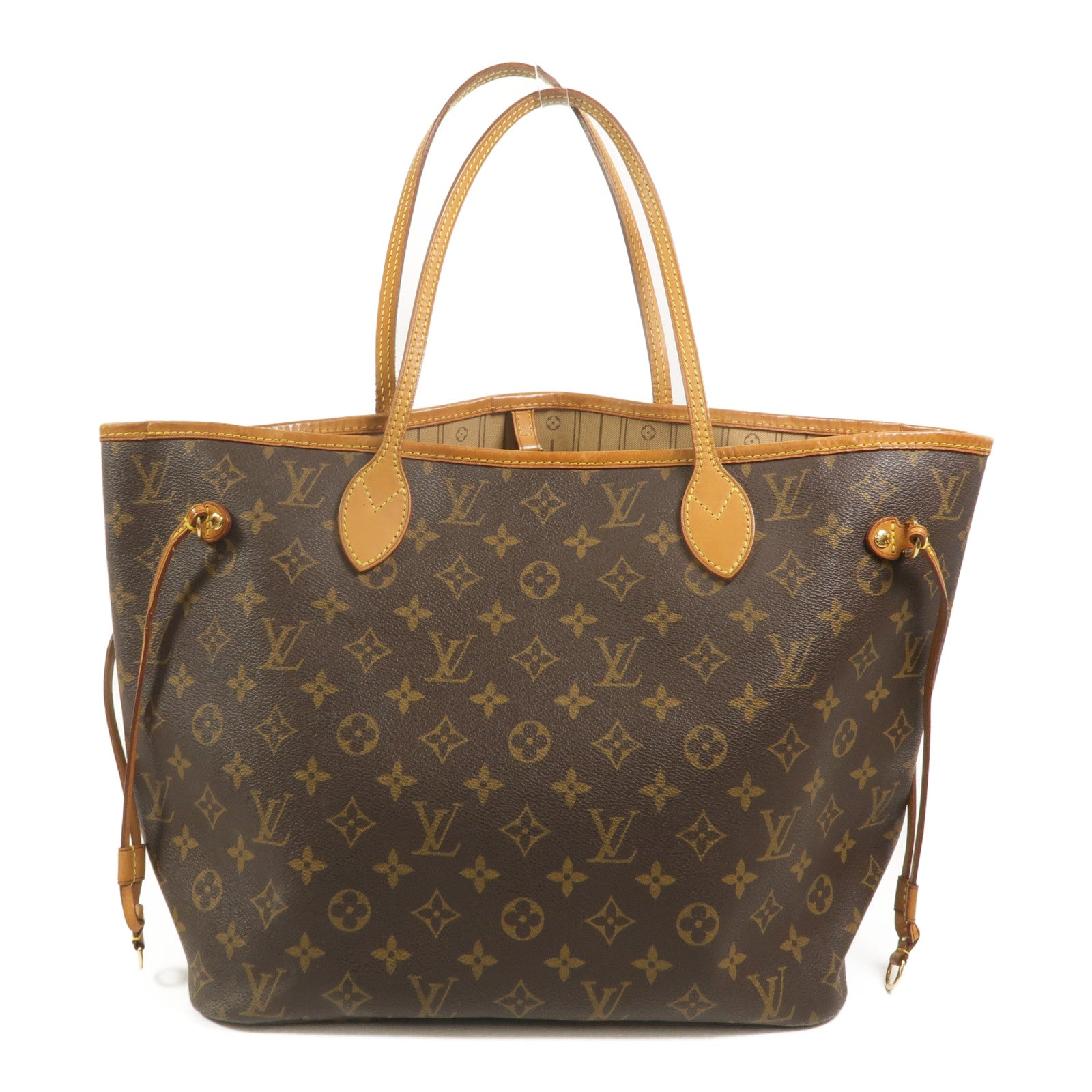 LOUIS VUITTON Monogram Neverfull PM金扣手挽袋