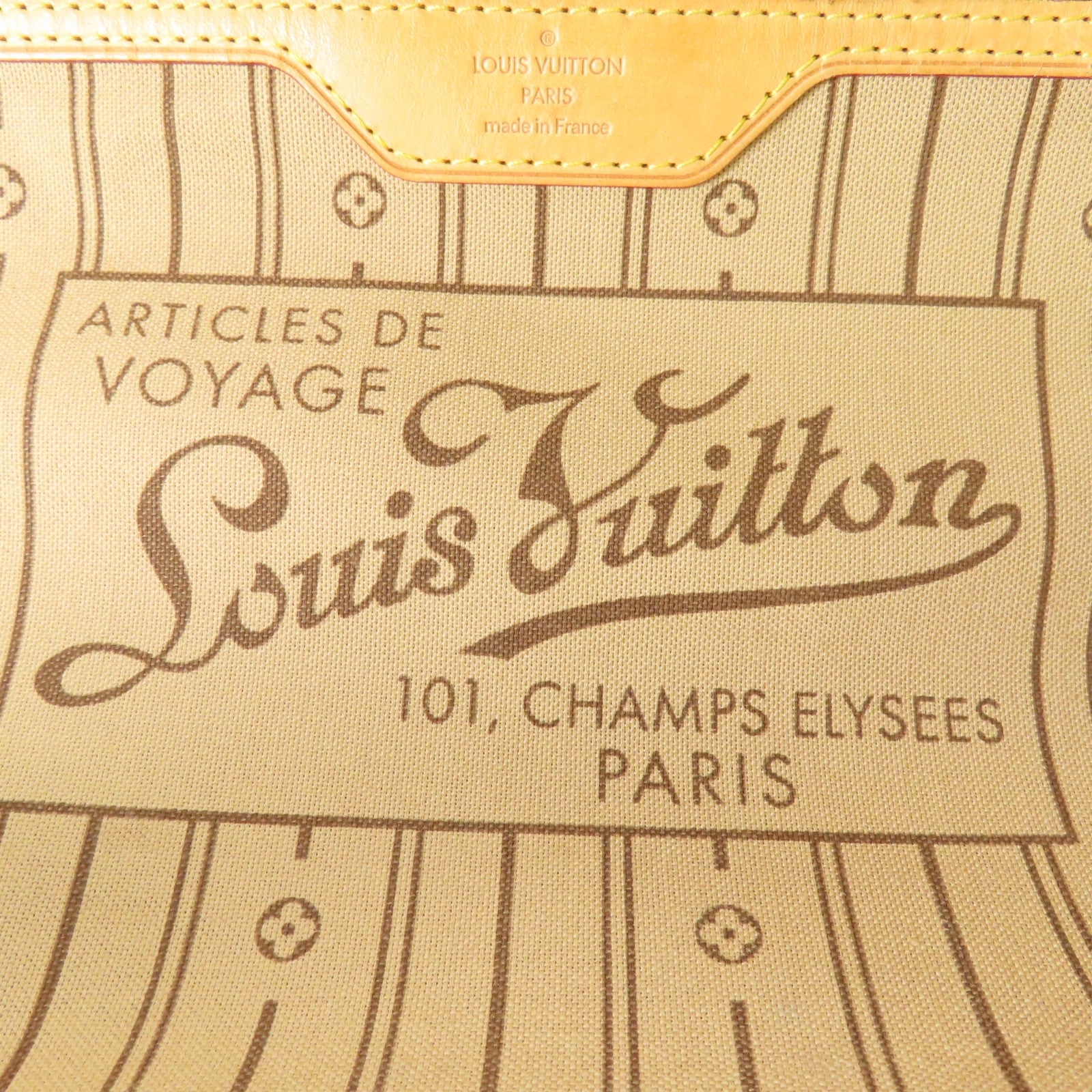 LOUIS VUITTON Monogram Neverfull GM金扣手挽袋