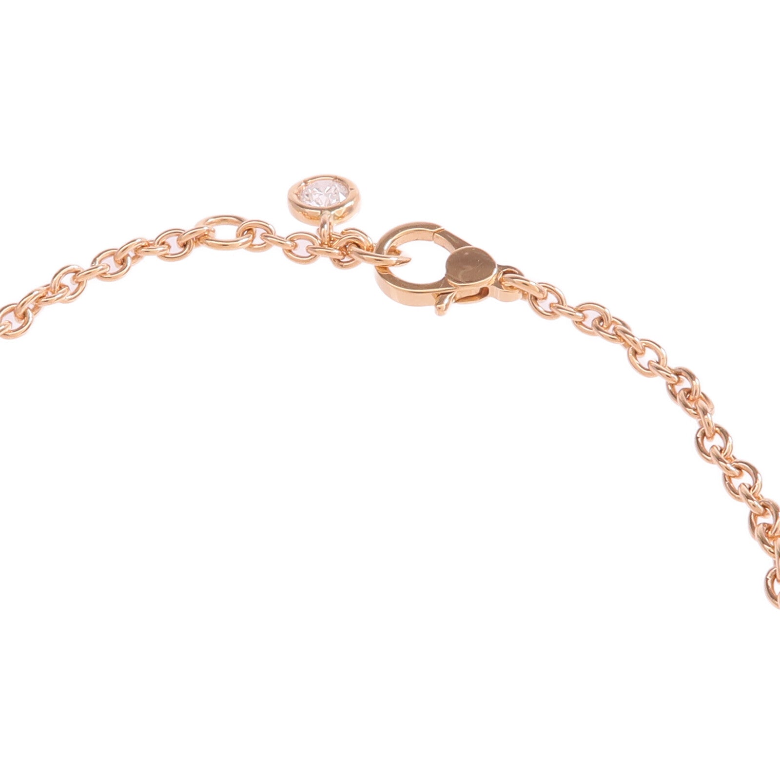 HERMES 18K玫瑰金Finesse Bracelet鑽石手鏈