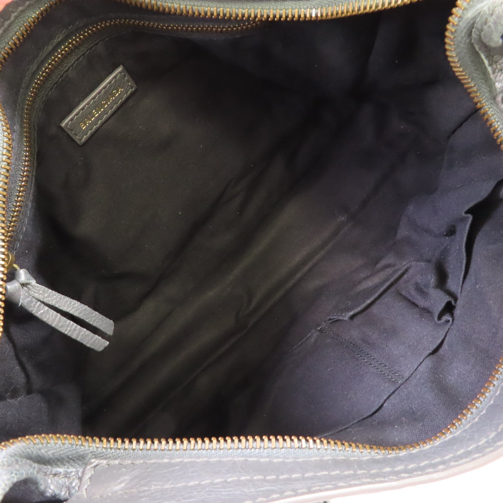 BALENCIAGA 牛皮皮革Small City 2Way Shoulder Bag手挽肩背兩用袋炭灰色