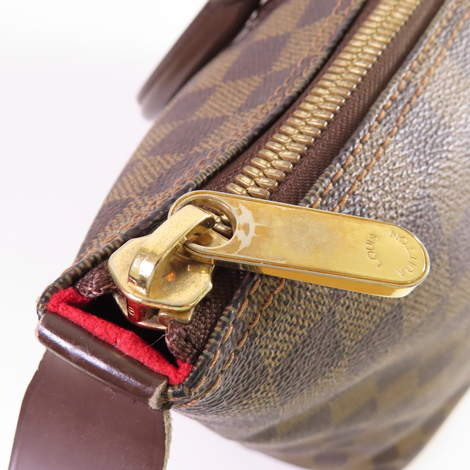 LOUIS VUITTON 【激減優惠】Damier Ebene Saleya MM Shoulder Bag金扣肩背袋啡色