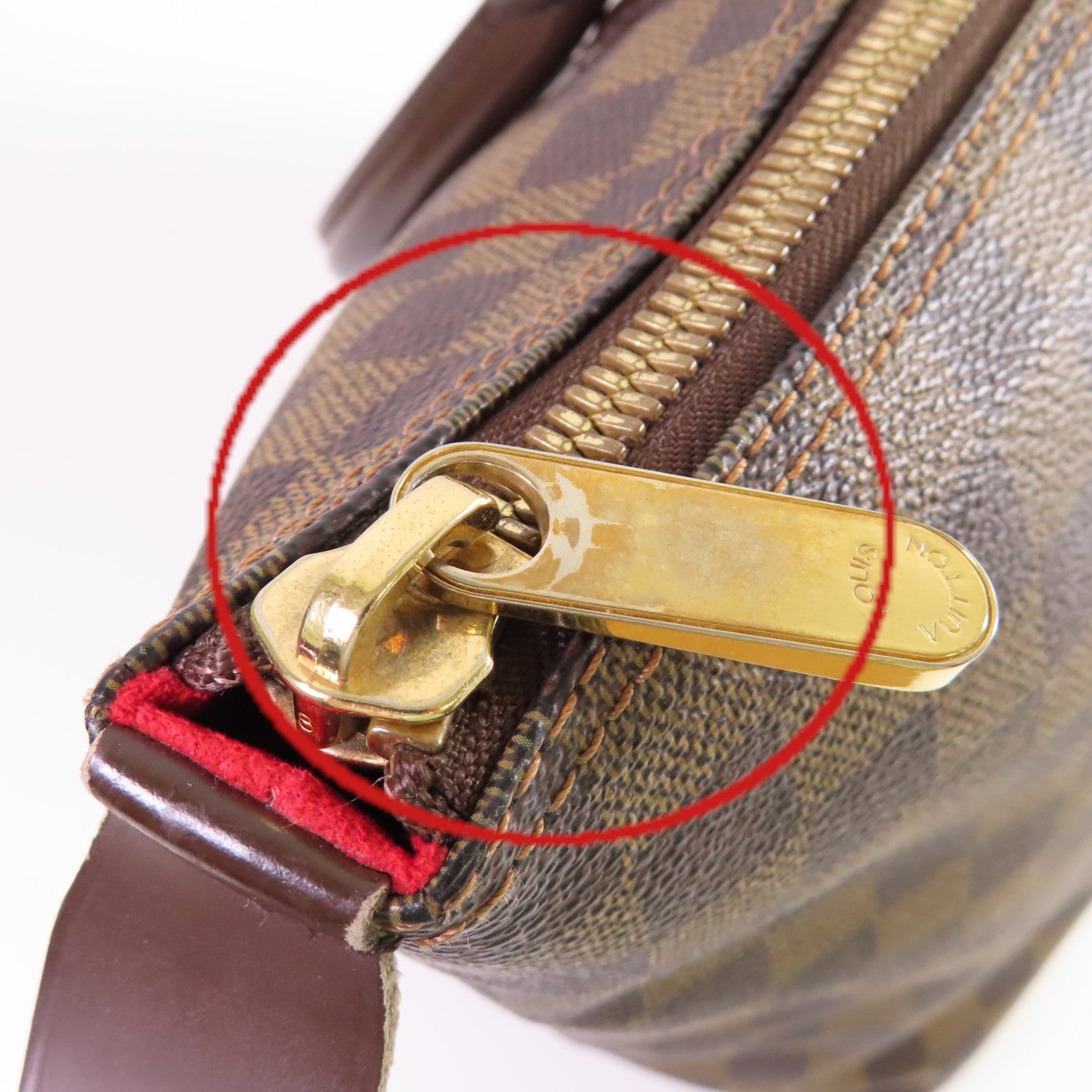 LOUIS VUITTON 【激減優惠】Damier Ebene Saleya MM Shoulder Bag金扣肩背袋啡色