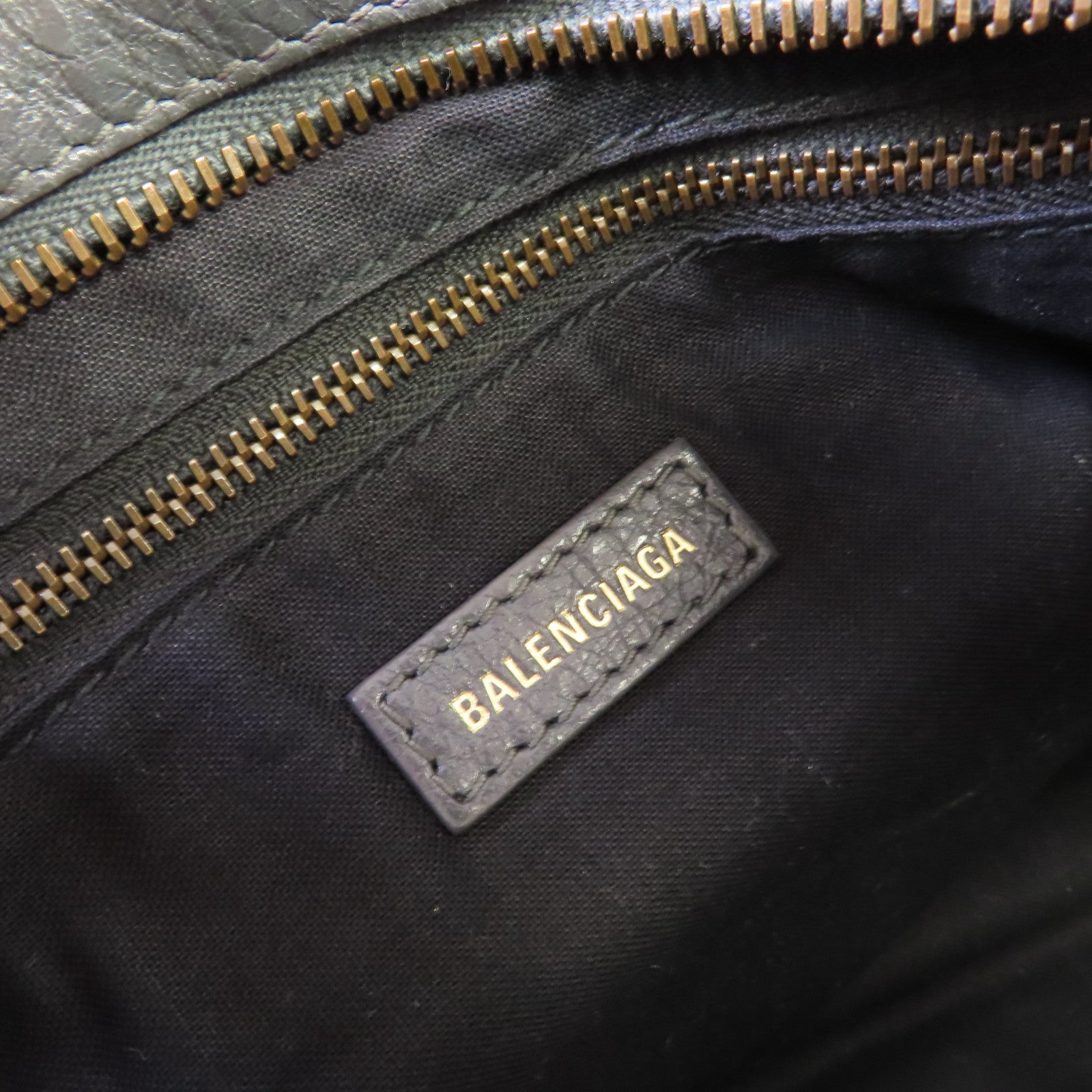 BALENCIAGA 牛皮皮革Small City 2Way Shoulder Bag手挽肩背兩用袋炭灰色