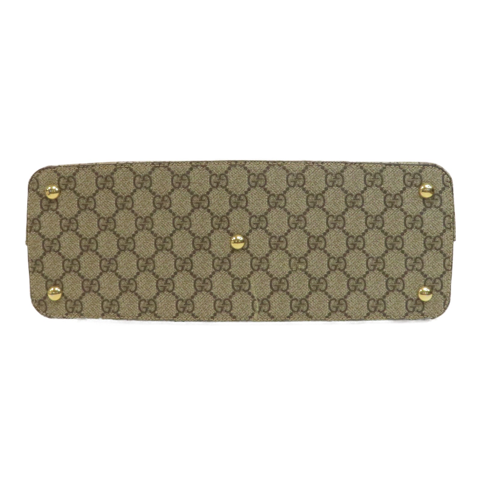 GUCCI 【激減優惠】GG Supreme Zip Tote金扣手挽肩背兩用袋啡色