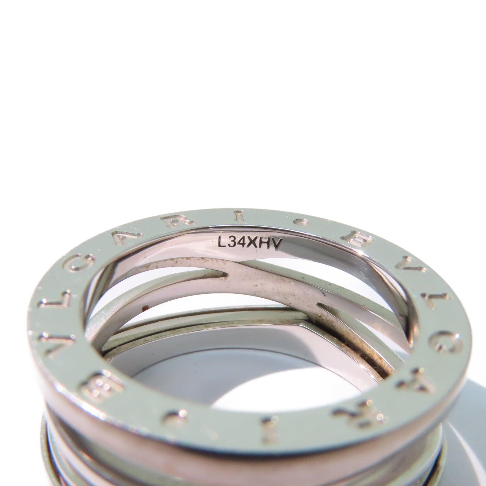 BVLGARI 18K白金B-zero Ring戒指US#6.5/Bvlgari#55