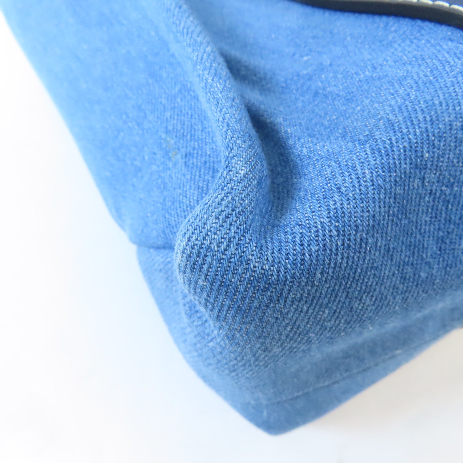 Chloe 【激減優惠】牛仔布料Medium Woody手挽袋藍色