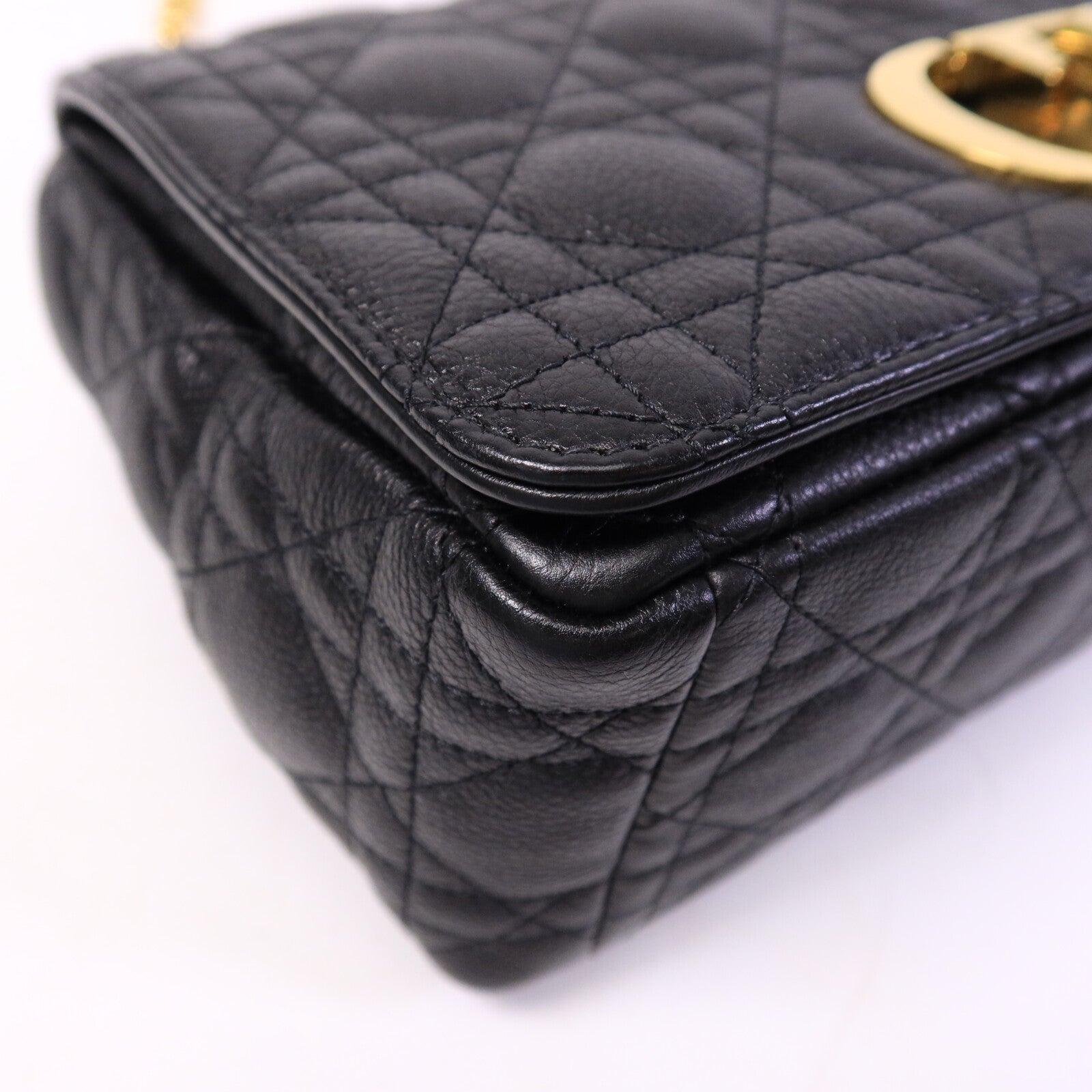 Dior 牛皮皮革Caro Medium鏈帶手挽肩背兩用袋