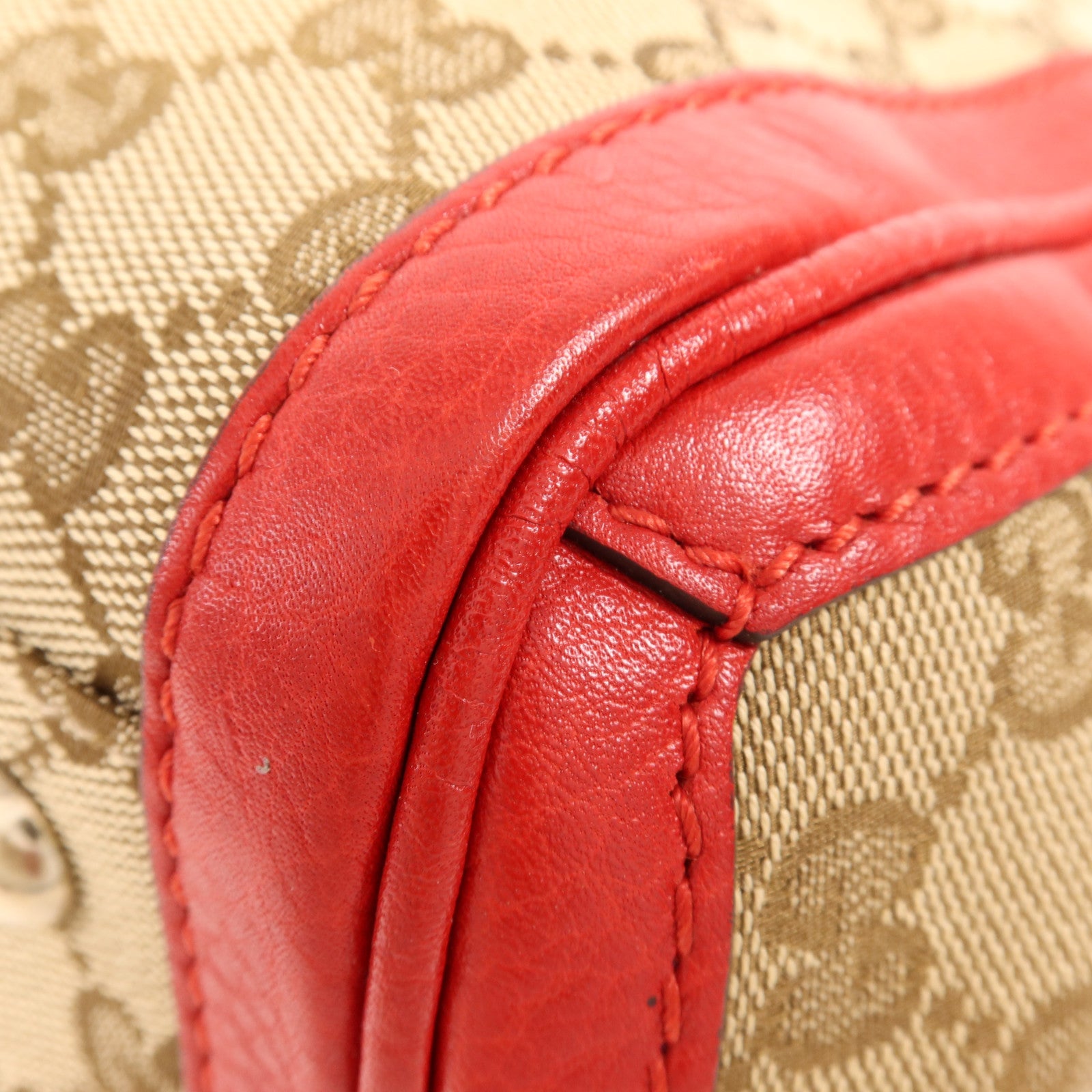 GUCCI 帆布/皮革Bella Bamboo Tassel金扣肩背袋