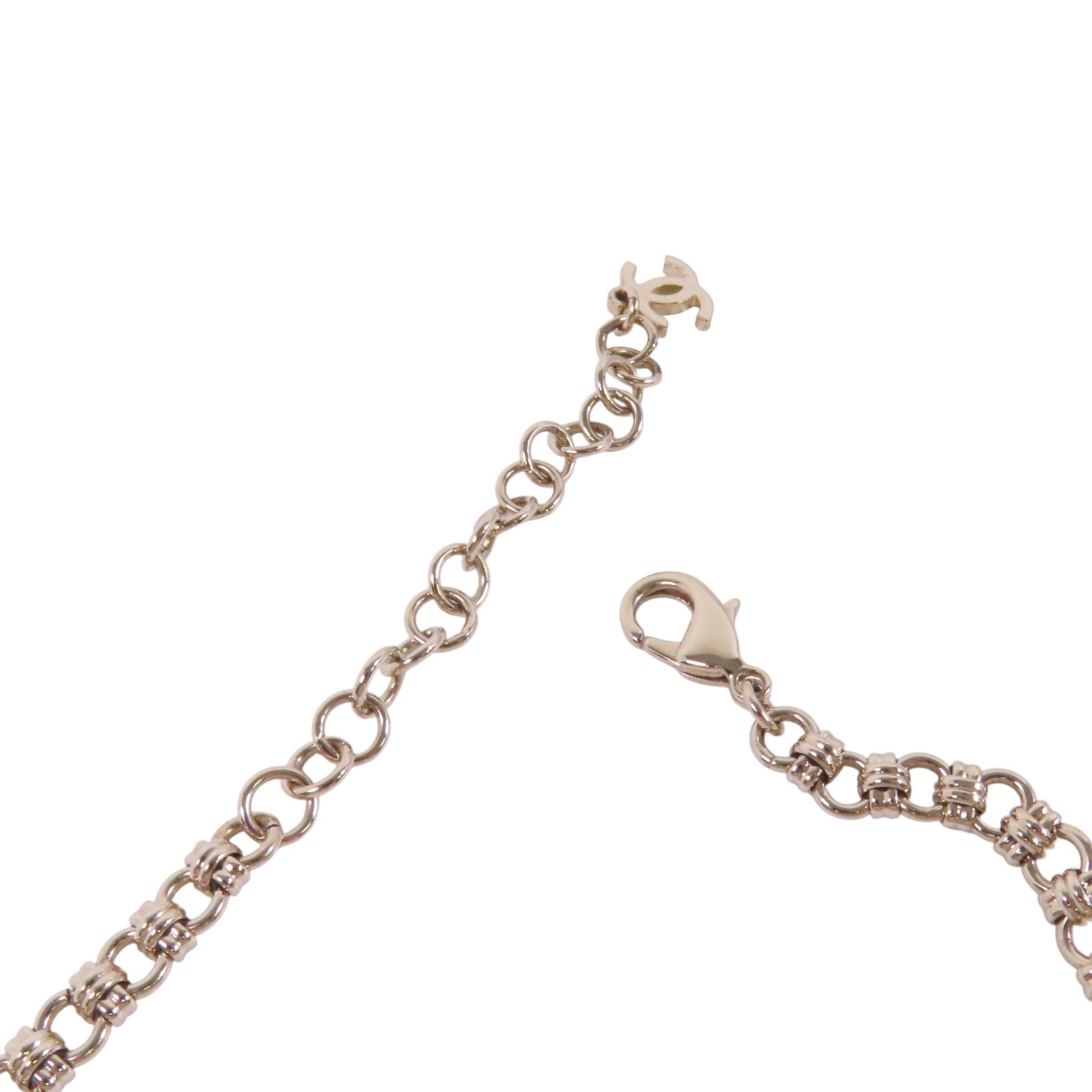 CHANEL 金屬/水鑽Necklace金扣項鏈