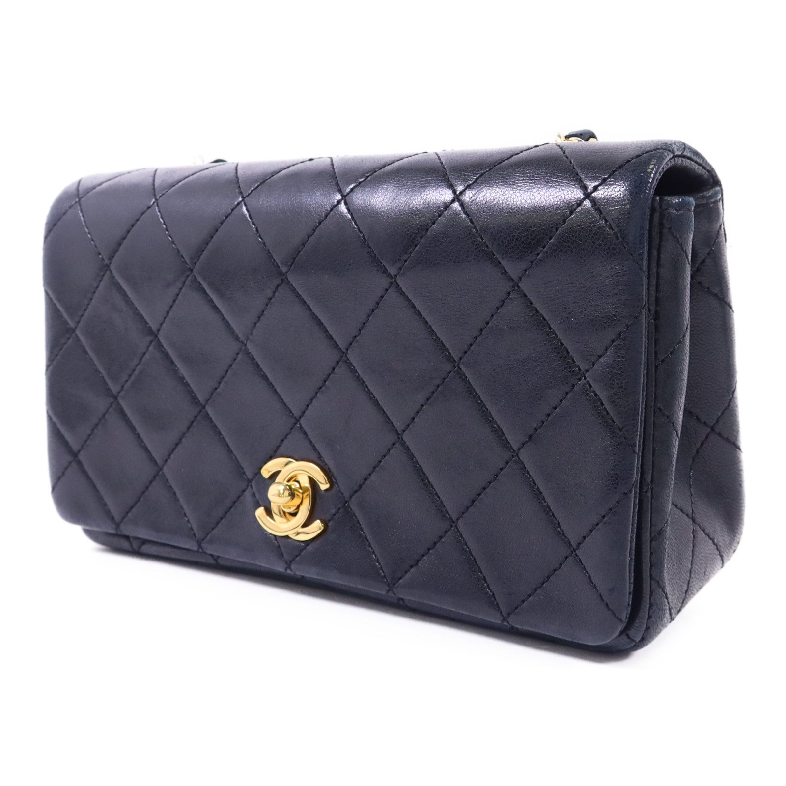 CHANEL 牛皮皮革Chain Shoulder Bag金扣鏈帶肩背袋