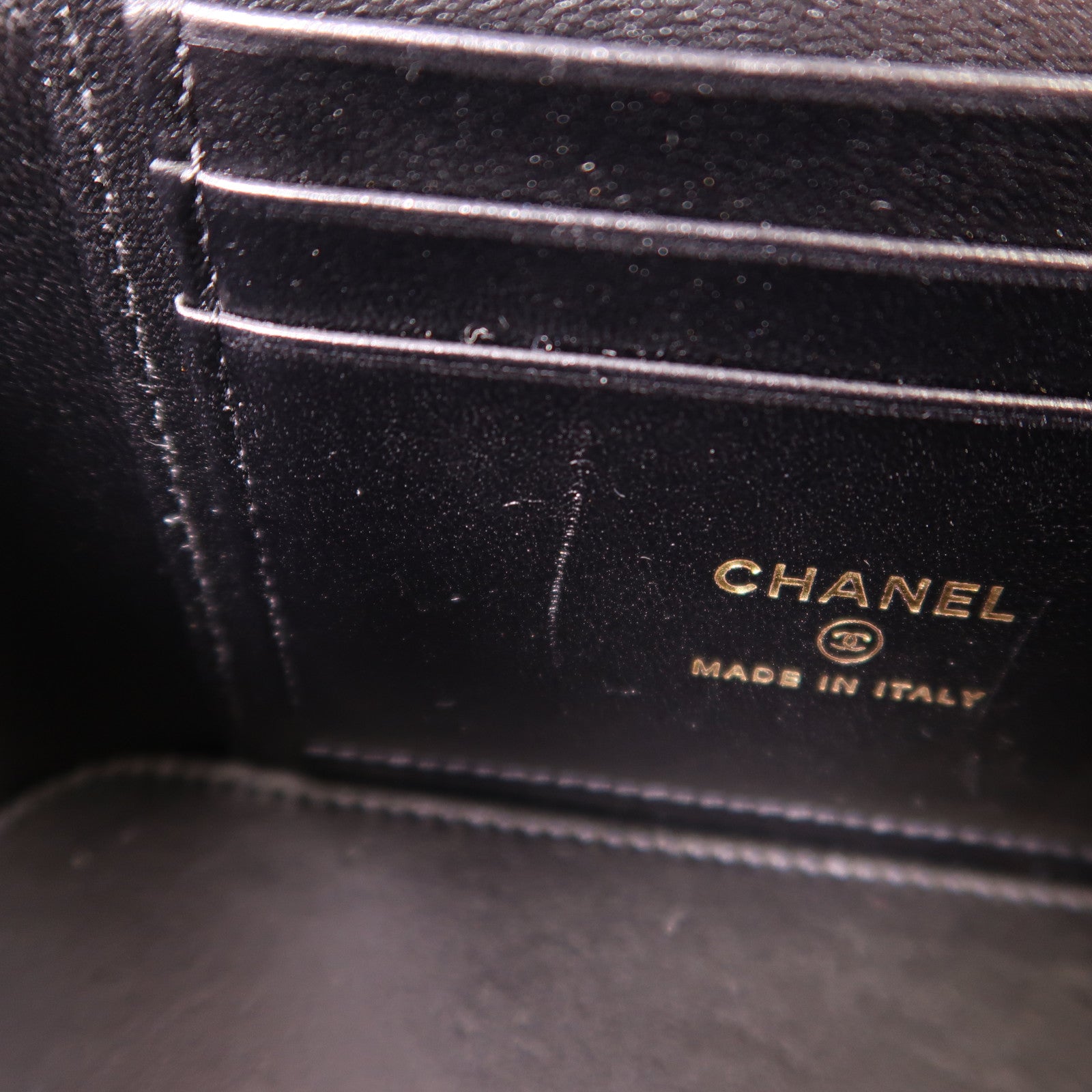 CHANEL 羊皮皮革Vanity Case金扣手挽肩背兩用袋