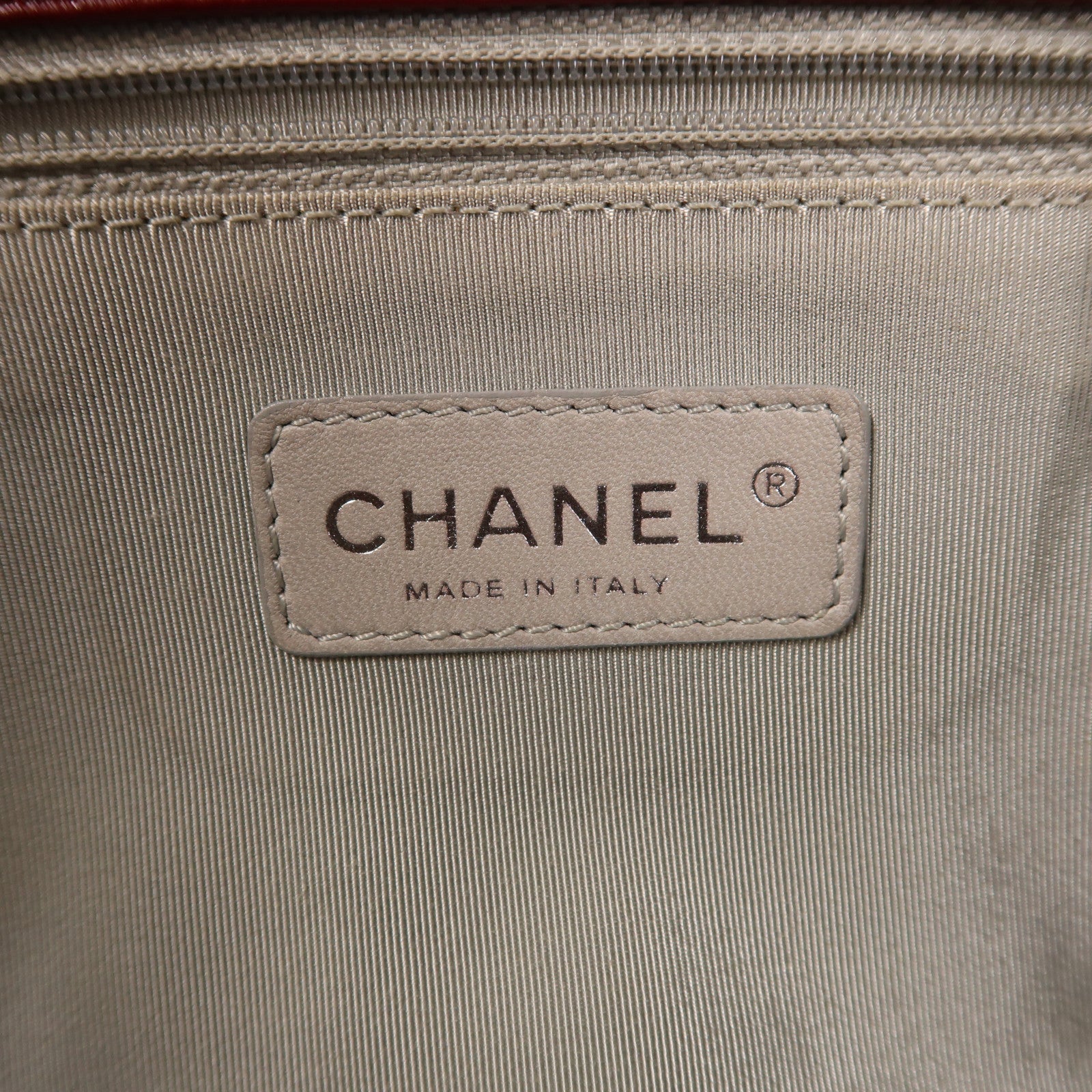 CHANEL 牛皮皮革Chain Shoulder銀扣鏈帶肩背袋