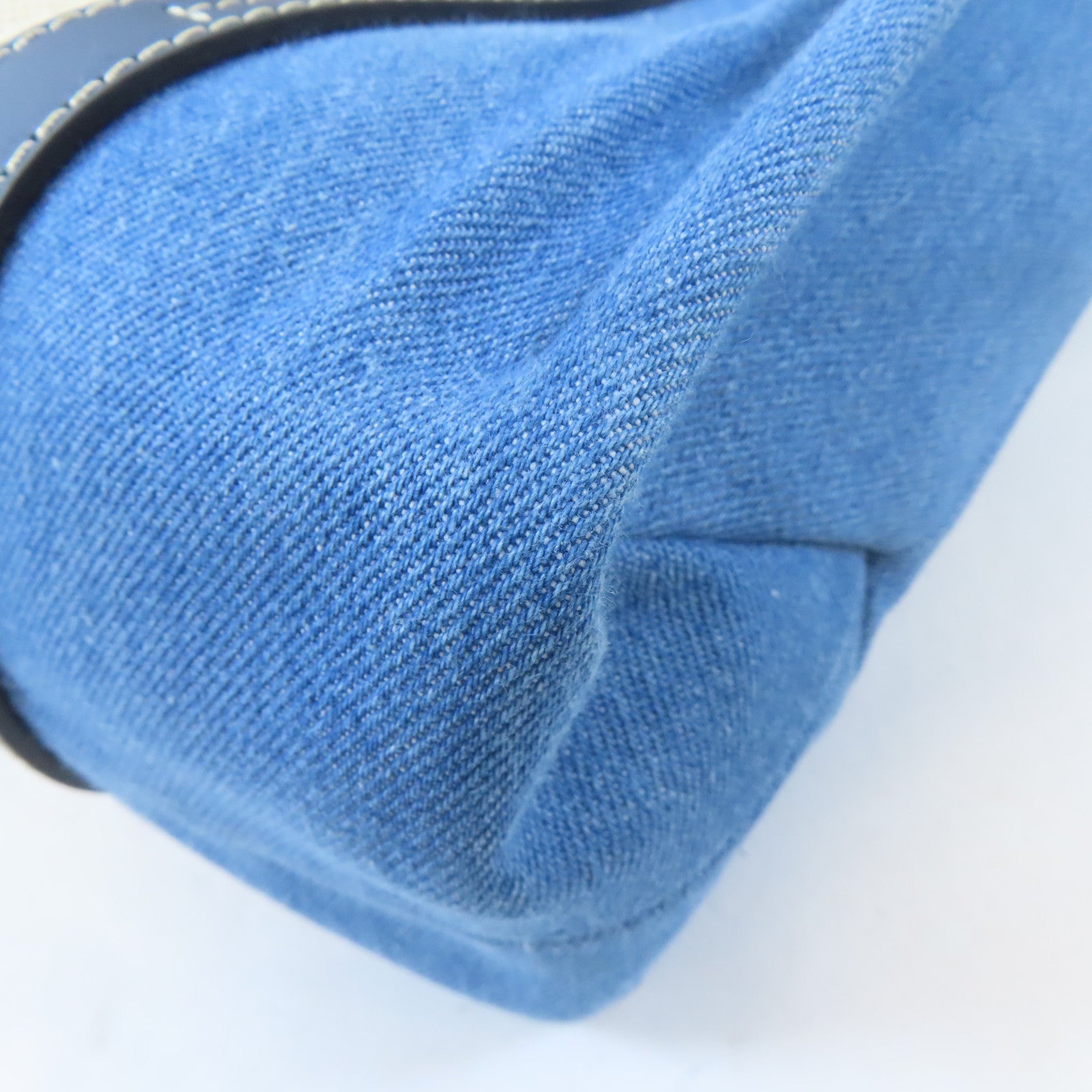 Chloe 【激減優惠】牛仔布料Medium Woody手挽袋藍色
