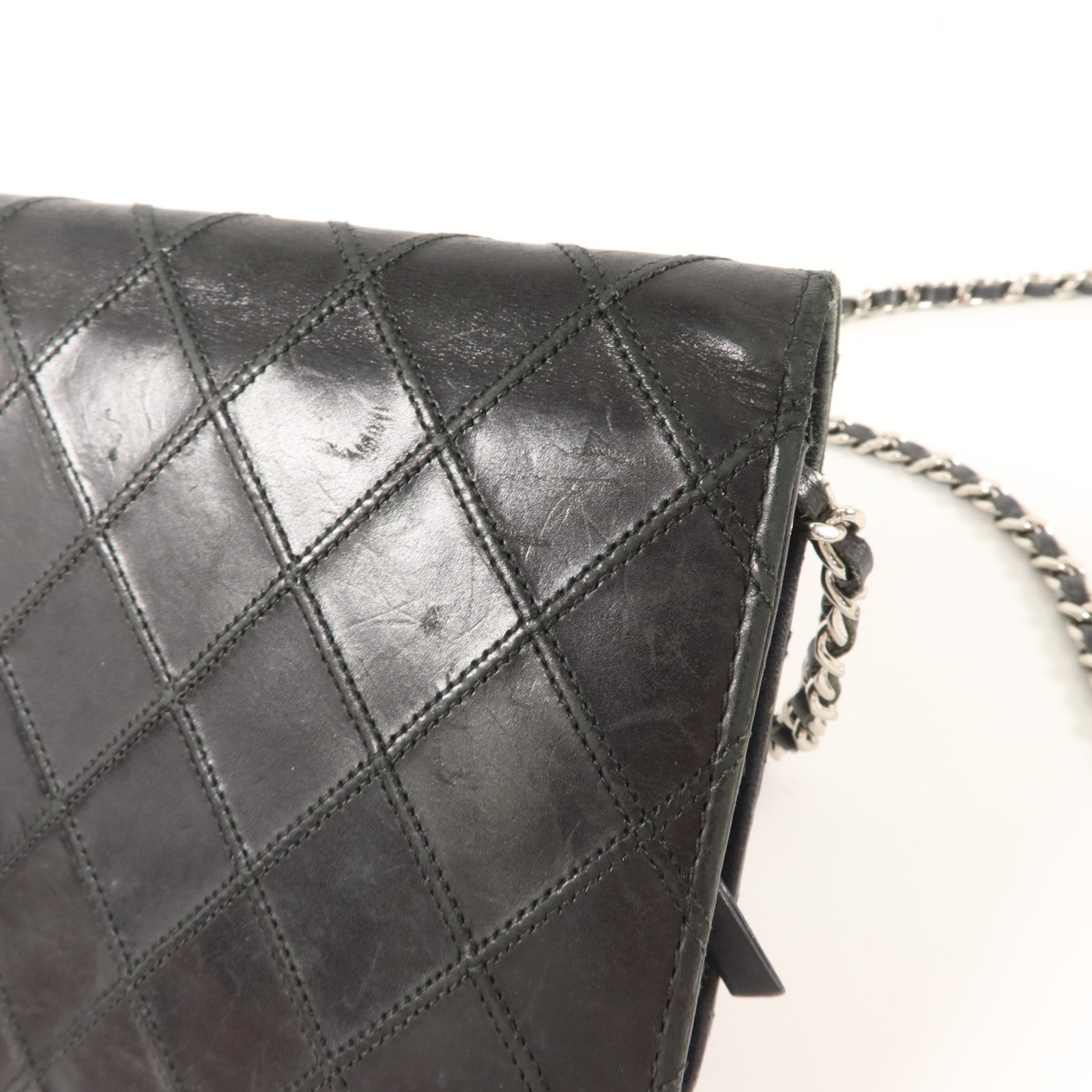 CHANEL 牛皮皮革Wallet On Chain鏈帶肩背袋