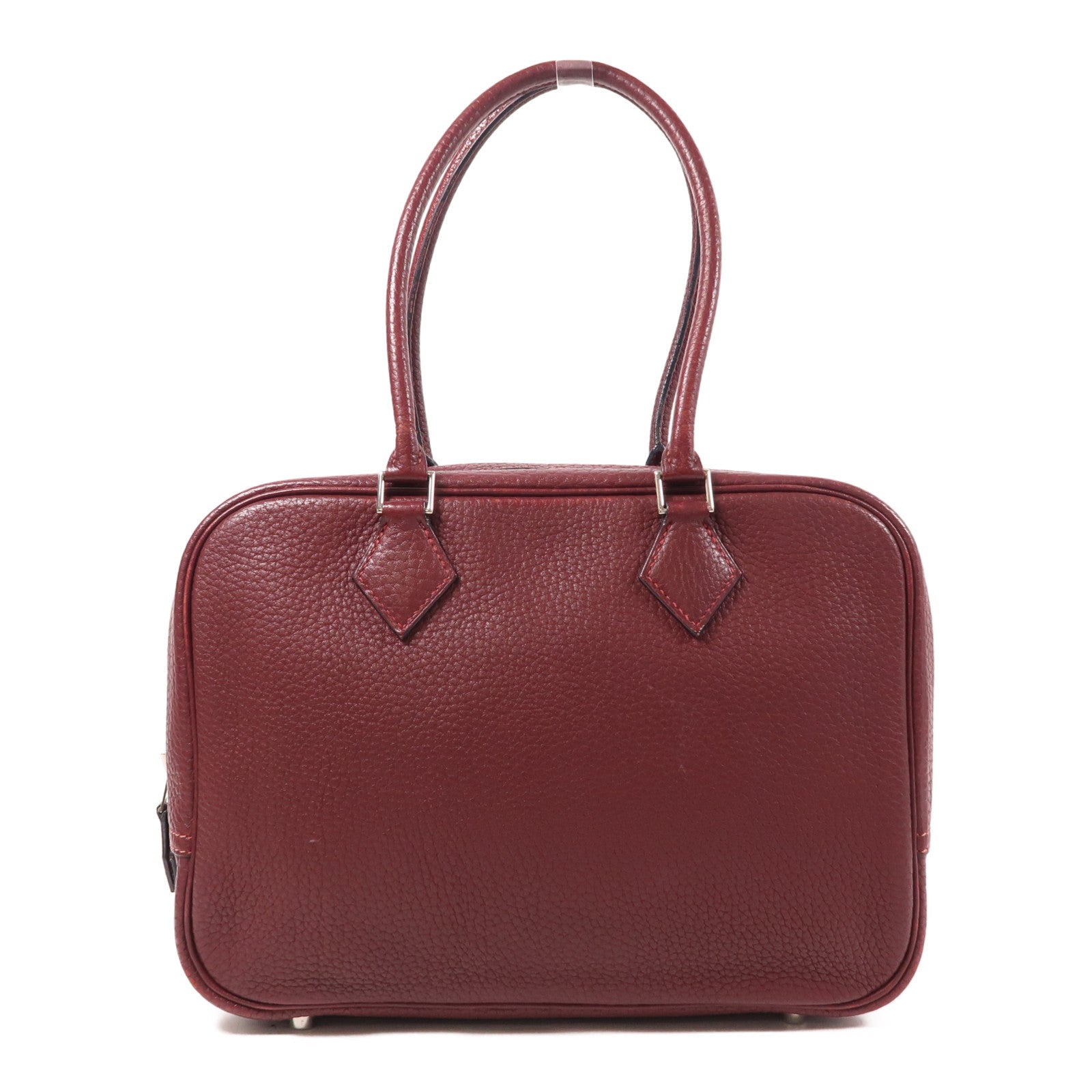 HERMES Clemence皮革Plume 32銀扣手挽袋