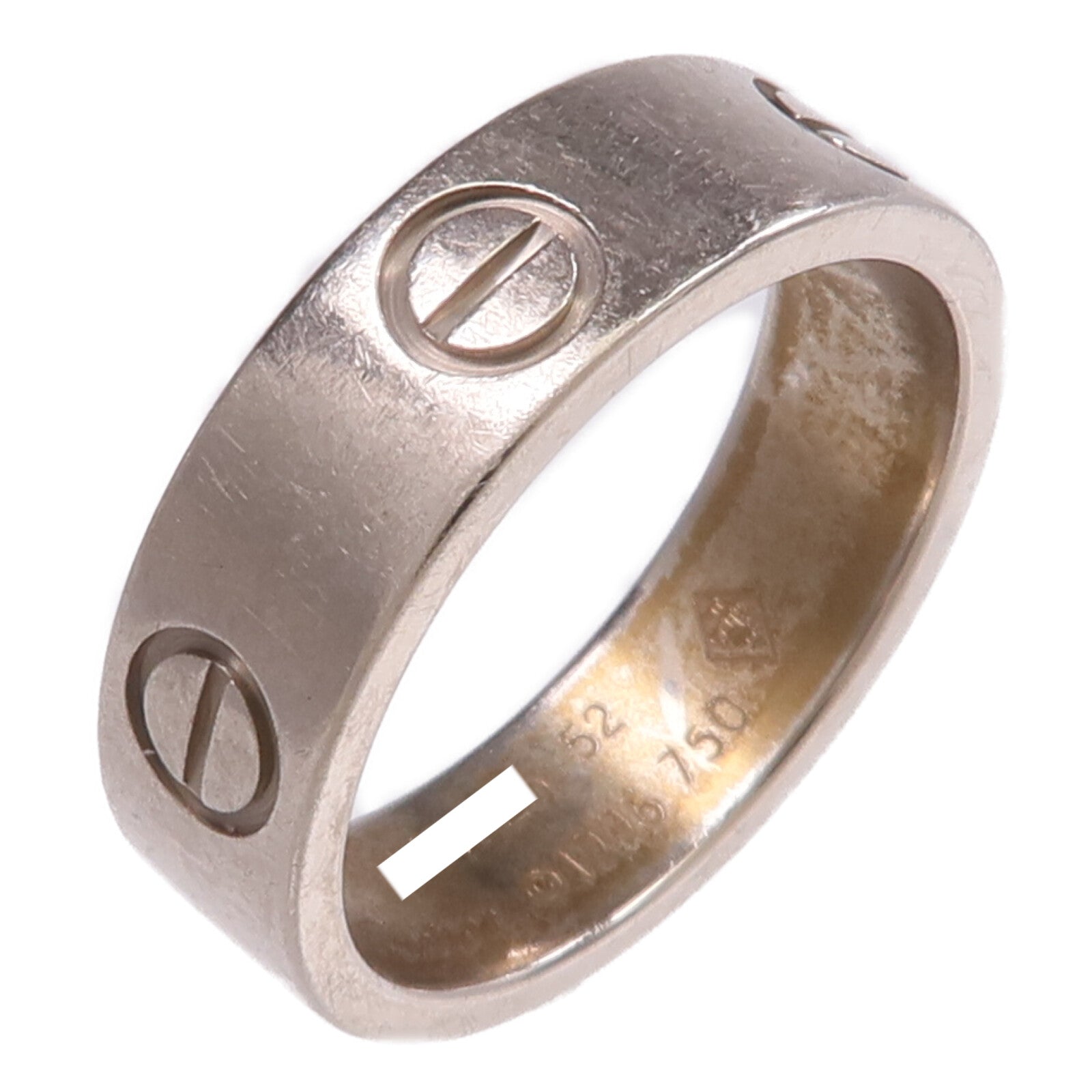CARTIER 18K白金Love Ring戒指