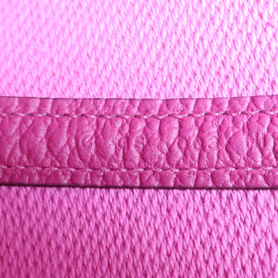 HERMES 帆布Garden Party PM銀扣手挽袋Rose Pauve