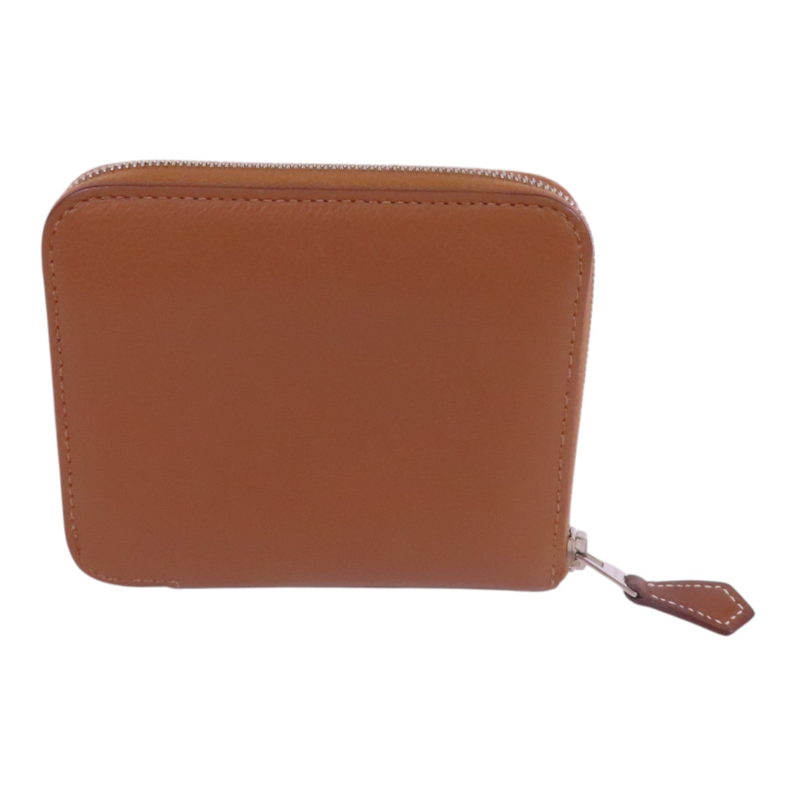 HERMES 【激減優惠】Evercolor皮革Silk In Compact Wallet銀扣拉鏈短錢包