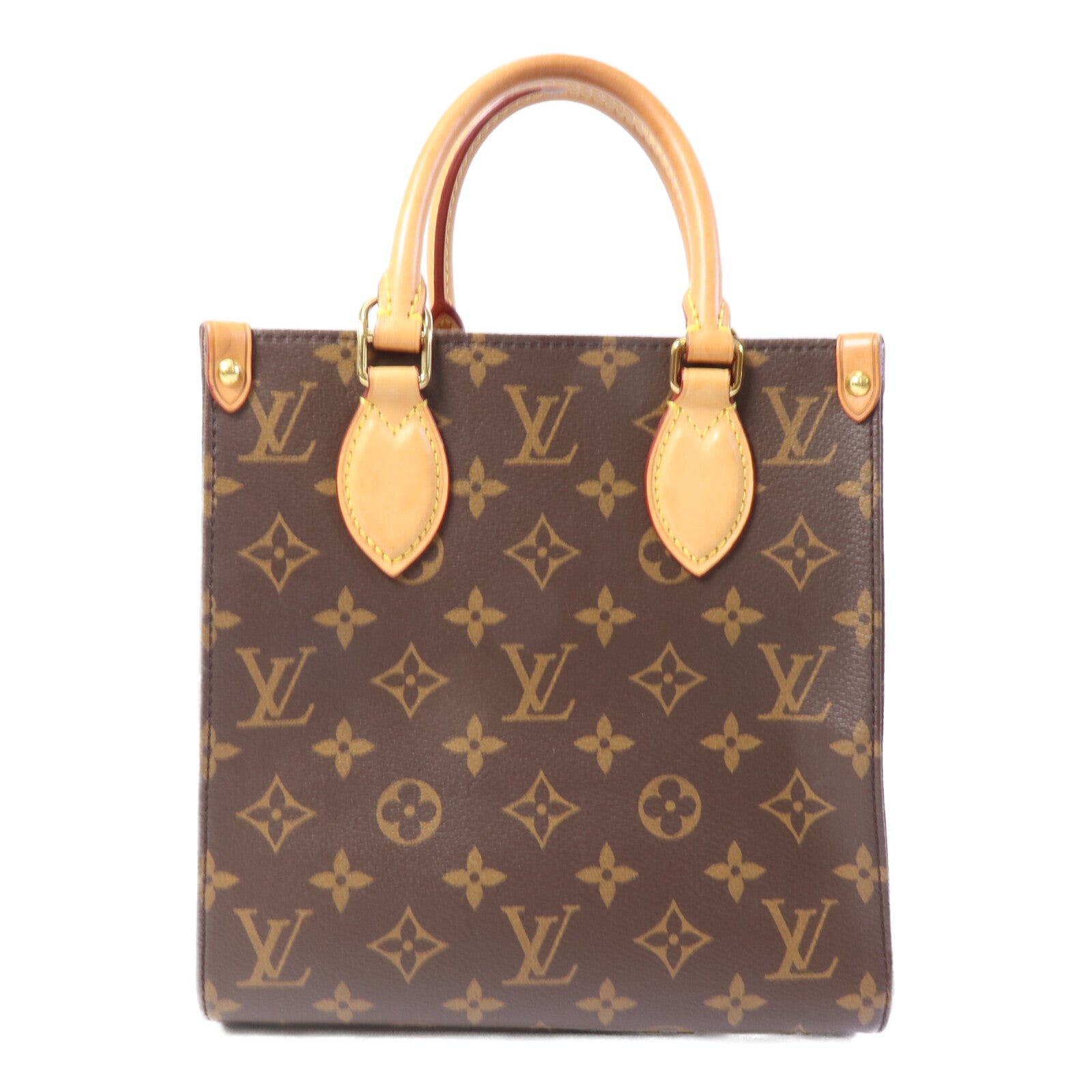 LOUIS VUITTON Monogram Sac Plat BB金扣手挽肩背兩用袋