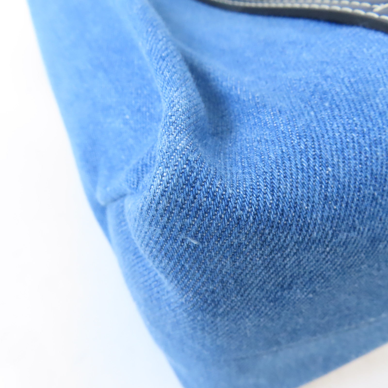 Chloe 【激減優惠】牛仔布料Medium Woody手挽袋藍色