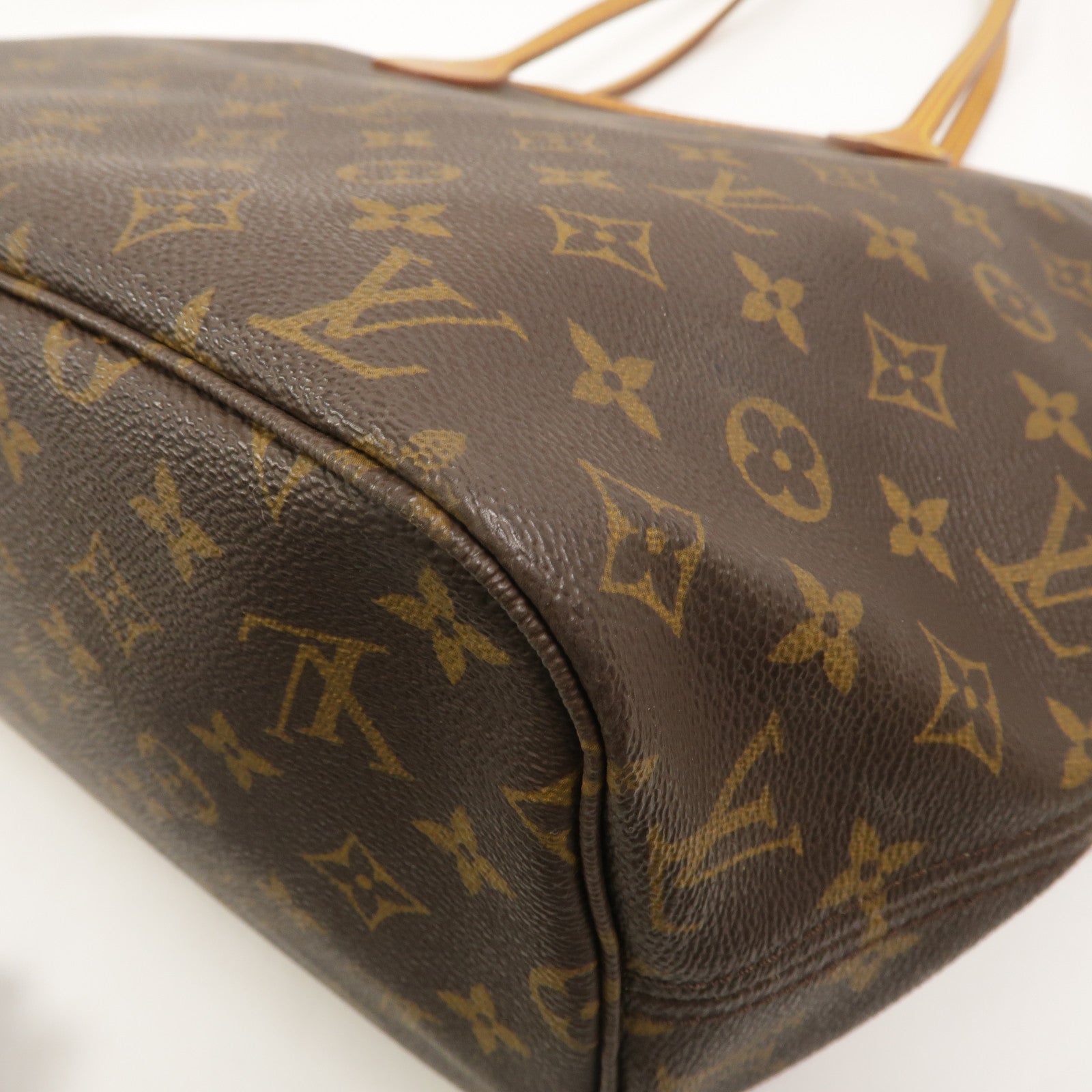 LOUIS VUITTON Monogram Neverfull PM金扣手挽袋