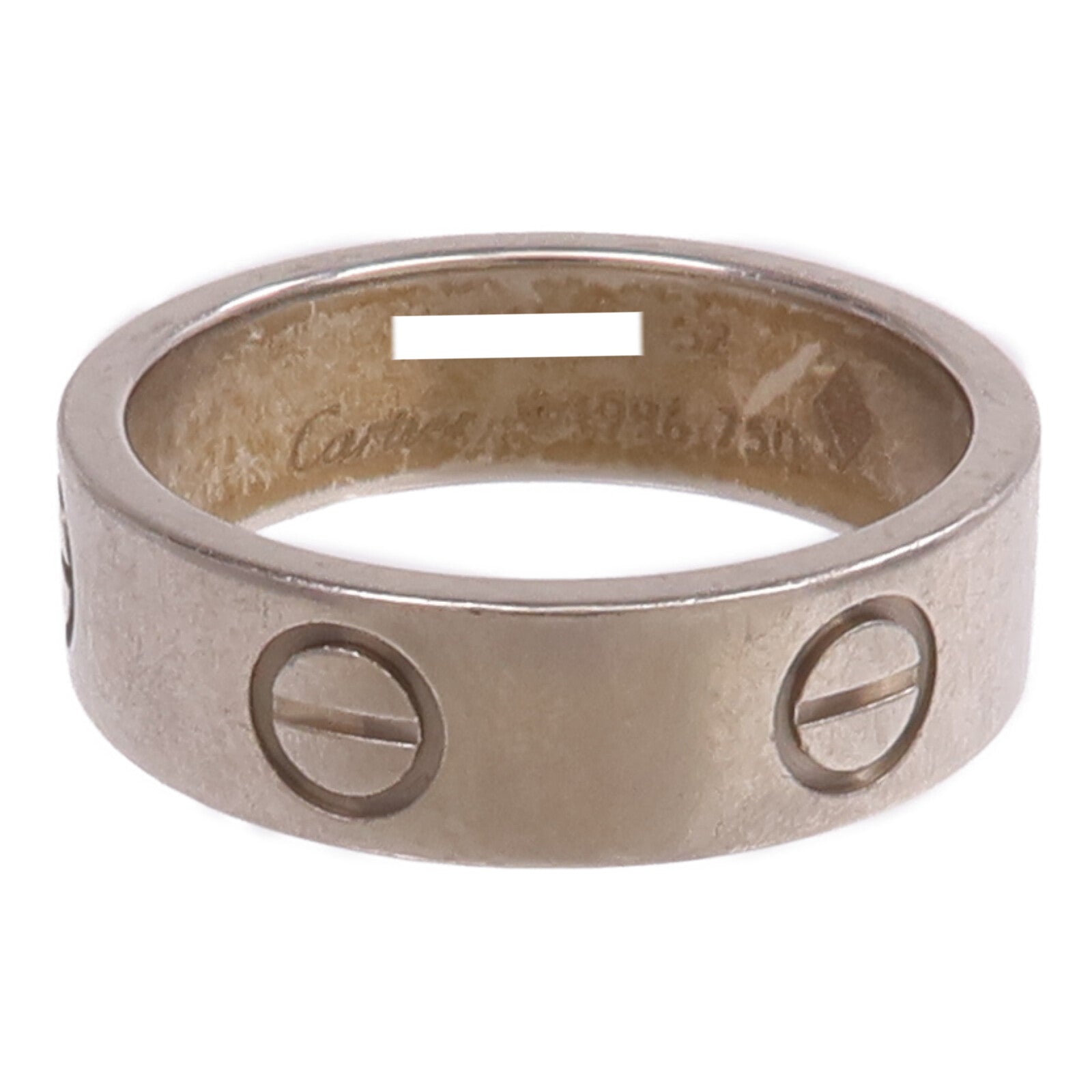 CARTIER 18K白金Love Ring戒指