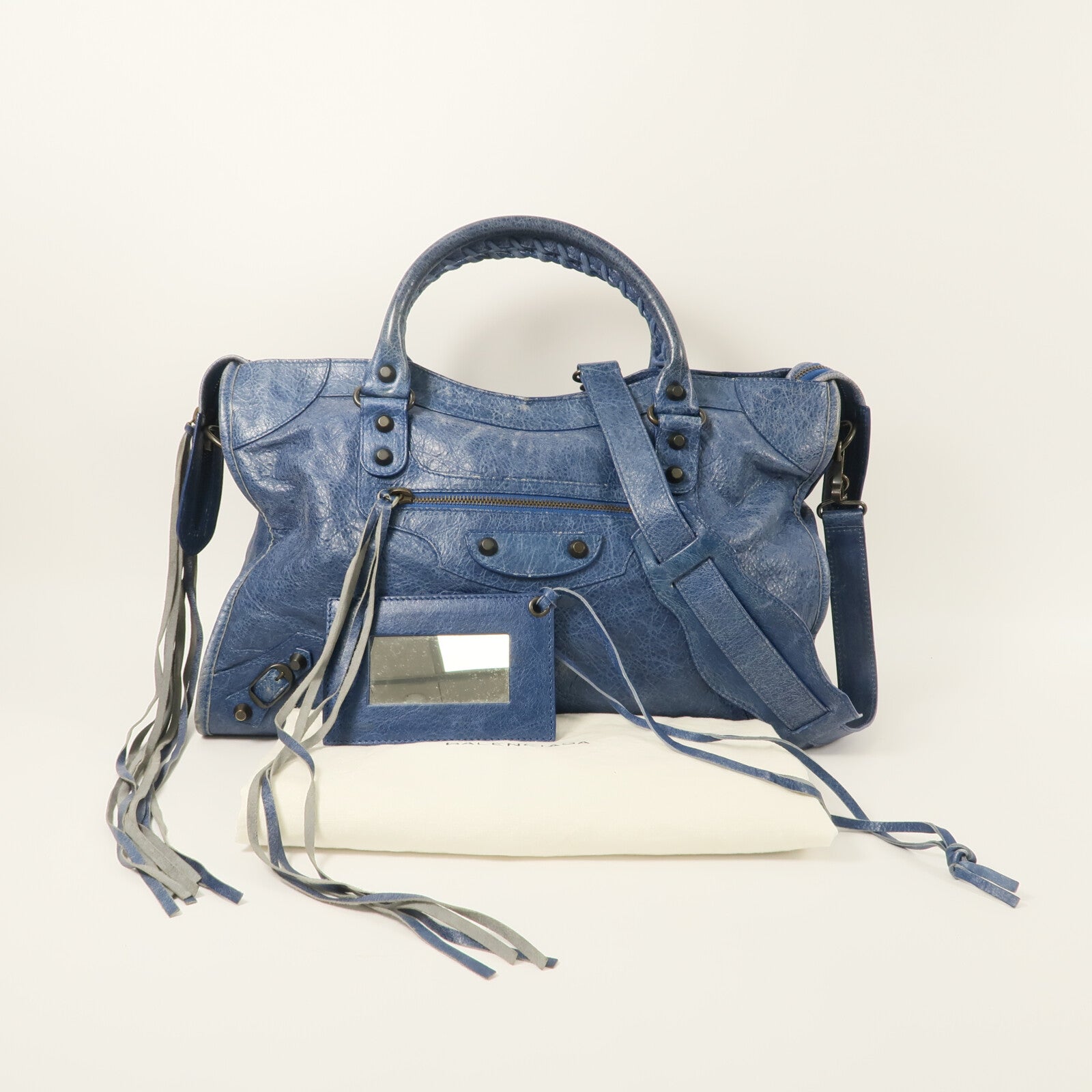 BALENCIAGA 羊皮皮革City手挽肩背兩用袋