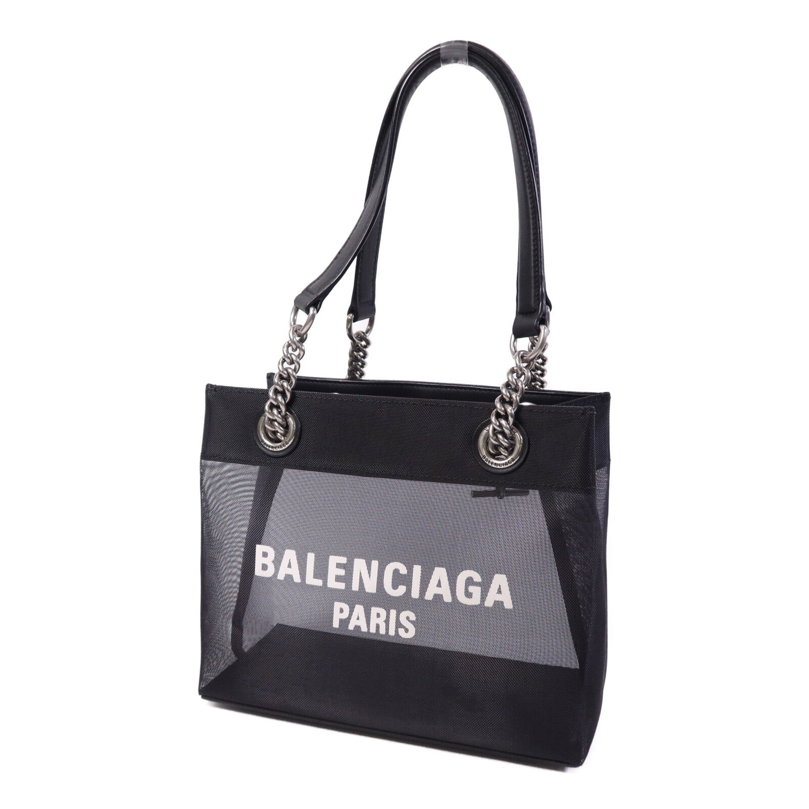 BALENCIAGA 尼龍Duty Free Small Tote Bag銀扣鏈帶手挽袋