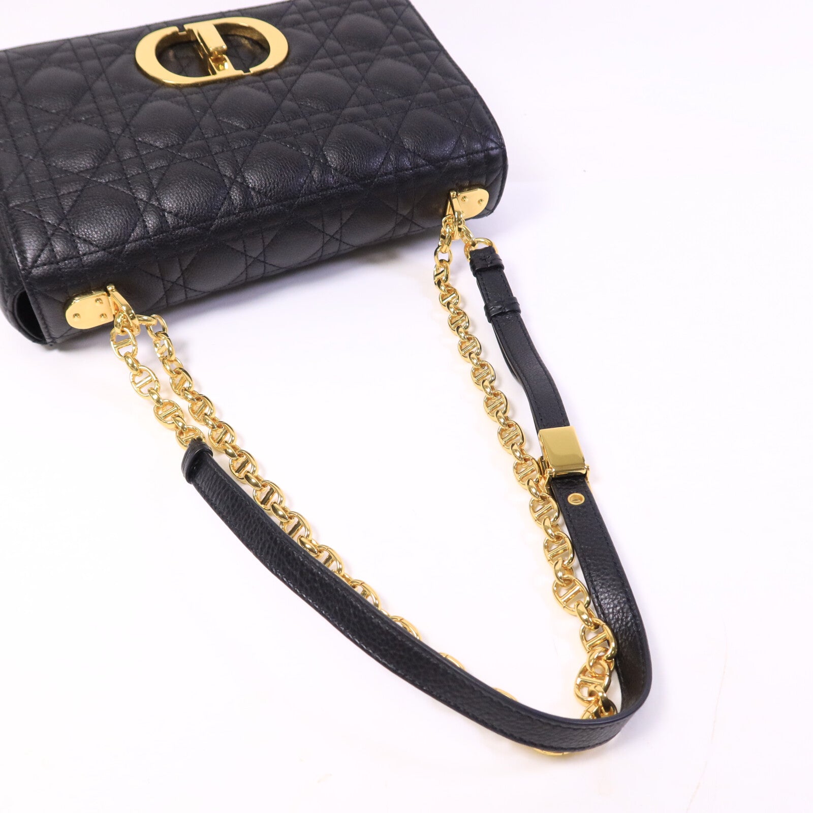 Dior 牛皮皮革Caro Medium鏈帶手挽肩背兩用袋