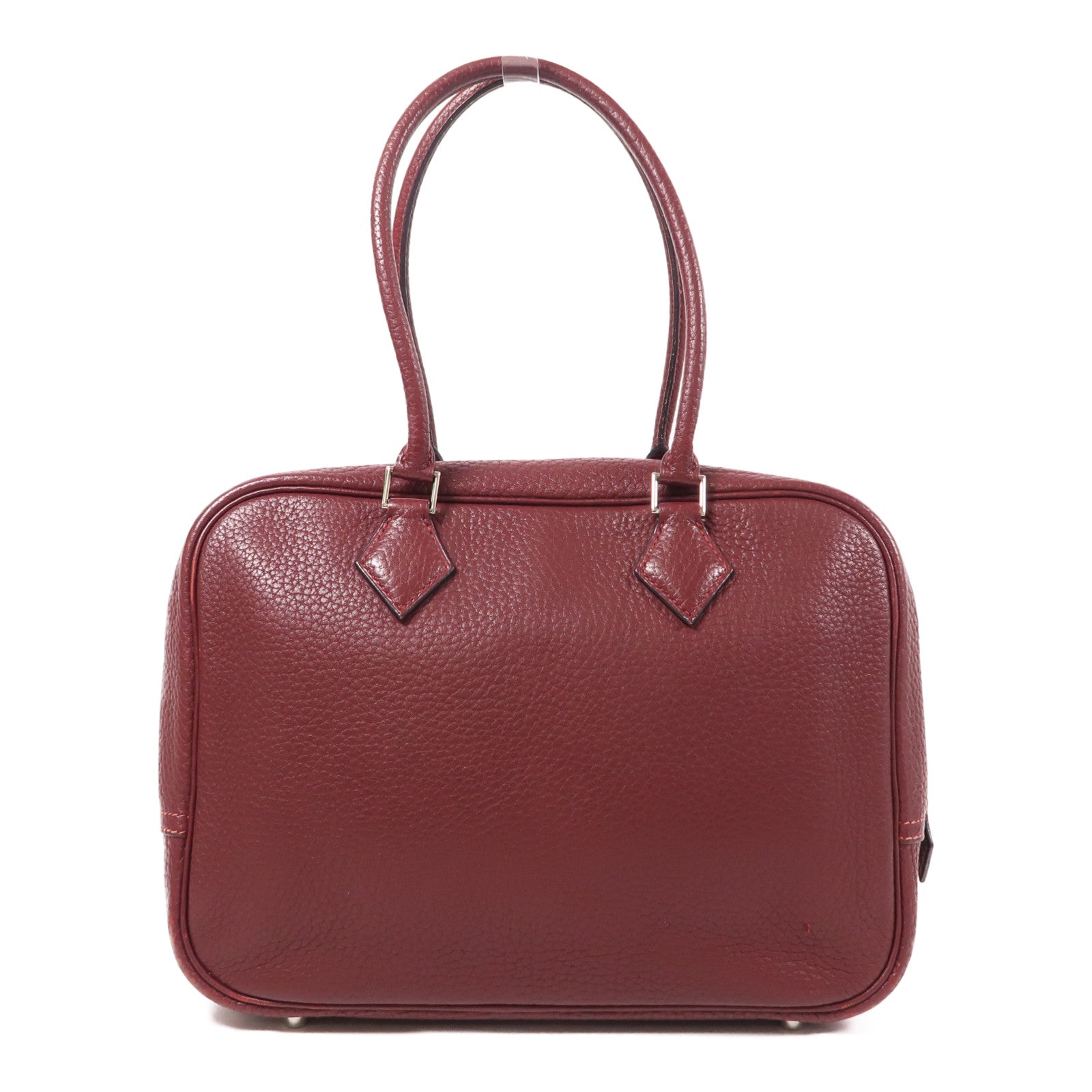 HERMES Clemence皮革Plume 32銀扣手挽袋