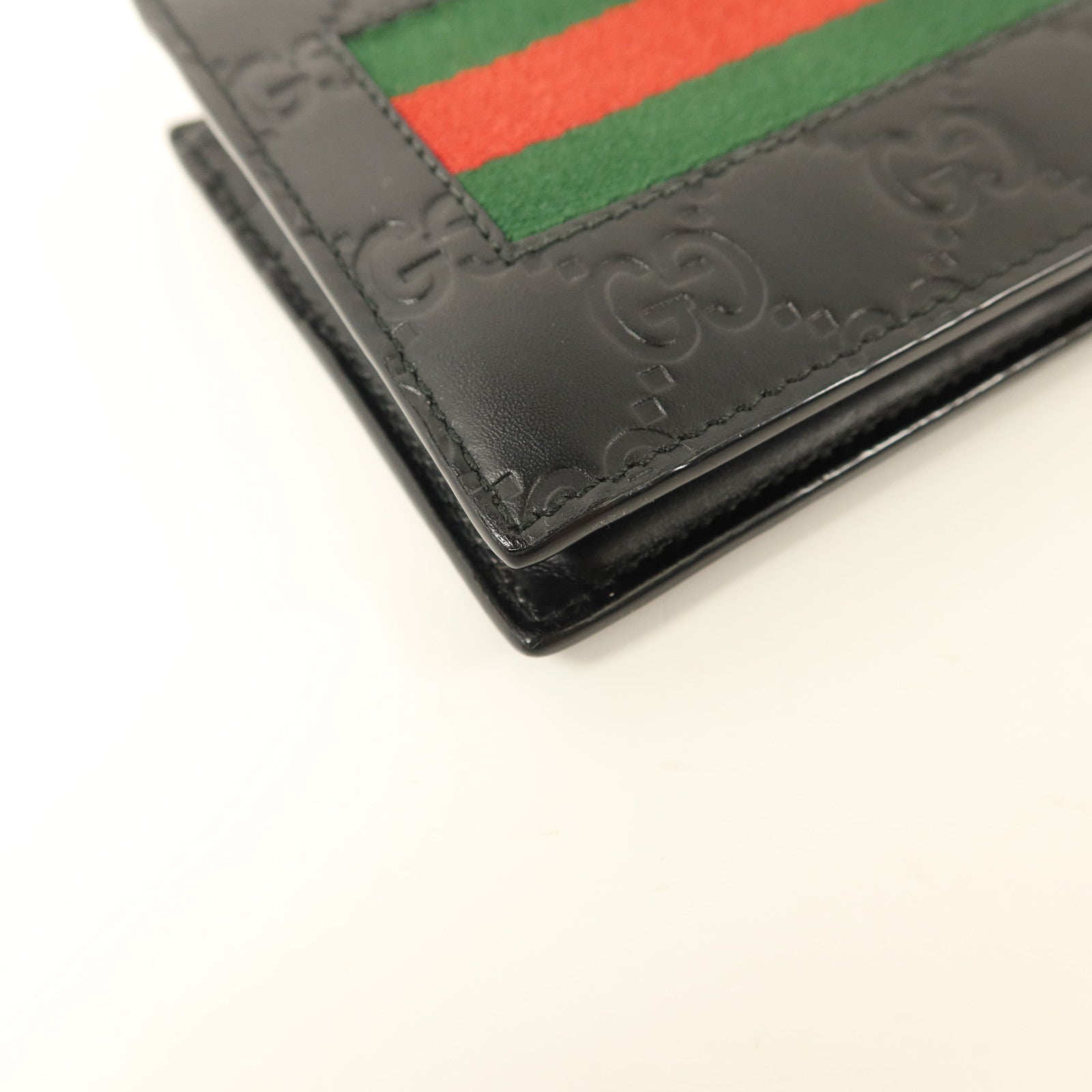 GUCCI 牛皮皮革Signature Wallet銀扣錢包