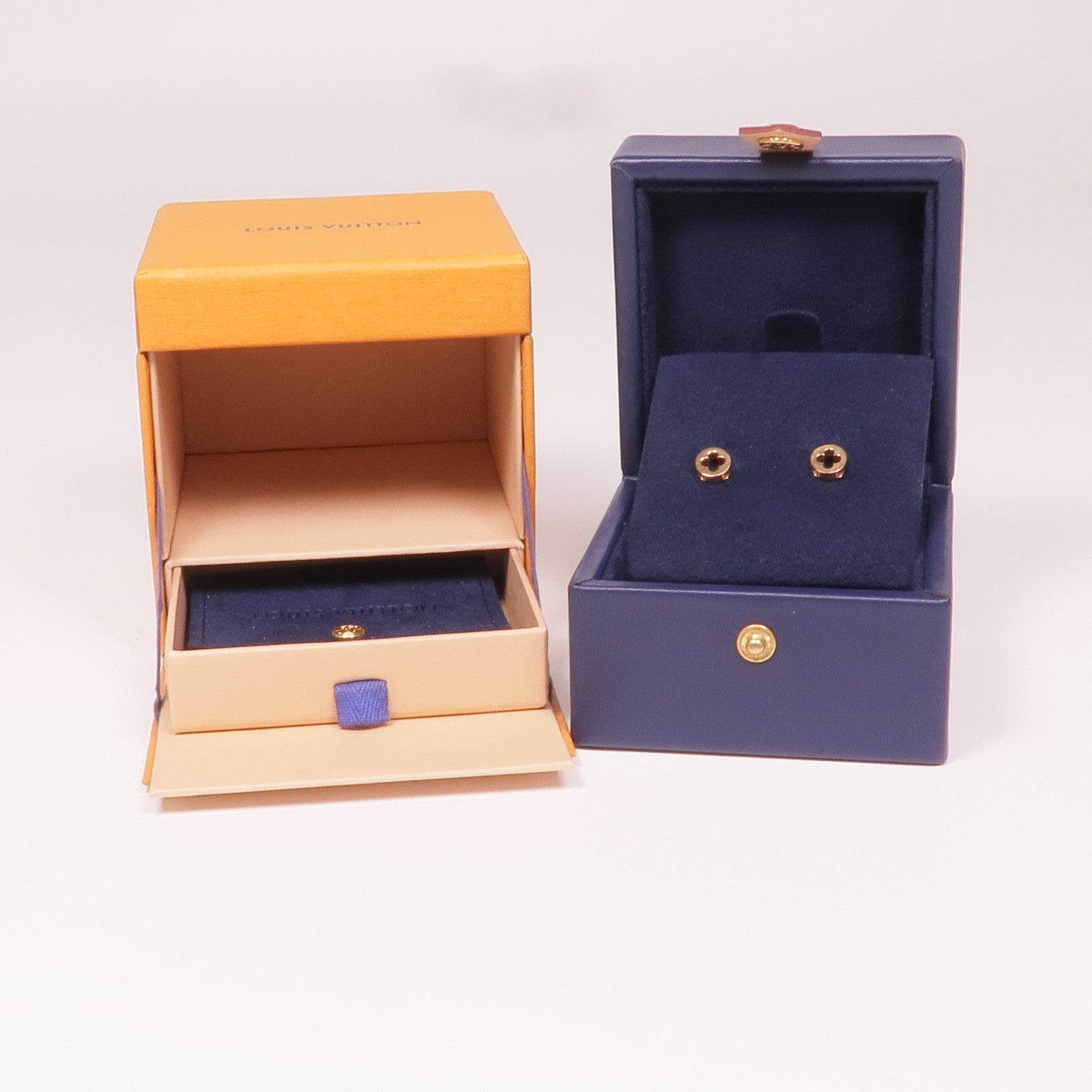 LOUIS VUITTON 18K玫瑰金Empreinte Ear Studs耳環