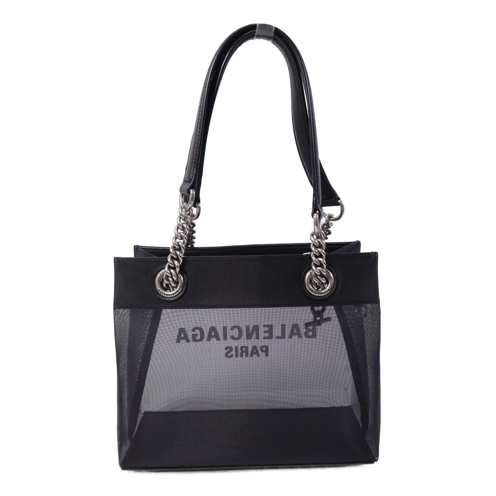BALENCIAGA 尼龍Duty Free Small Tote Bag銀扣鏈帶手挽袋