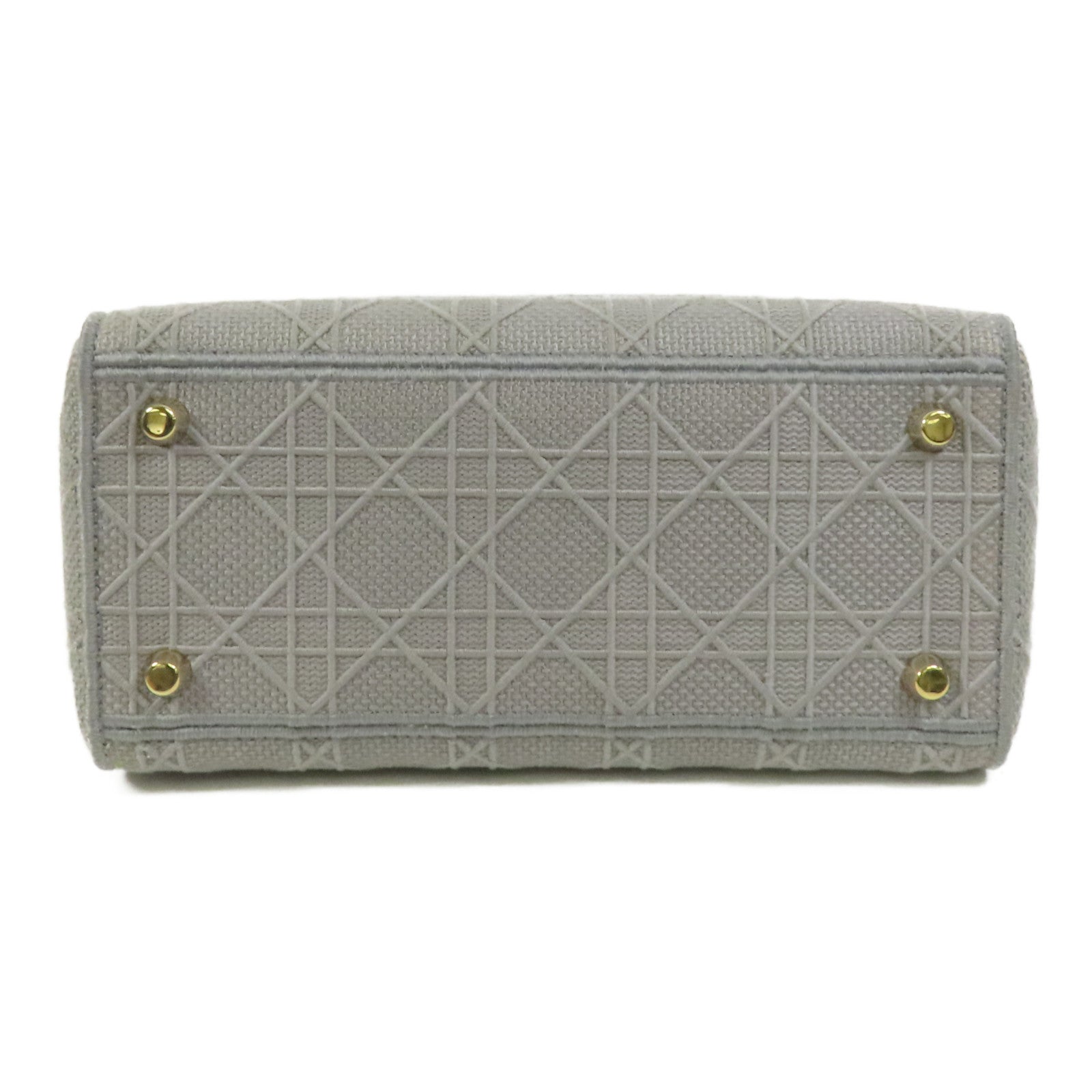 Dior 帆布Lady Dior D-Lite金扣手挽肩背兩用袋