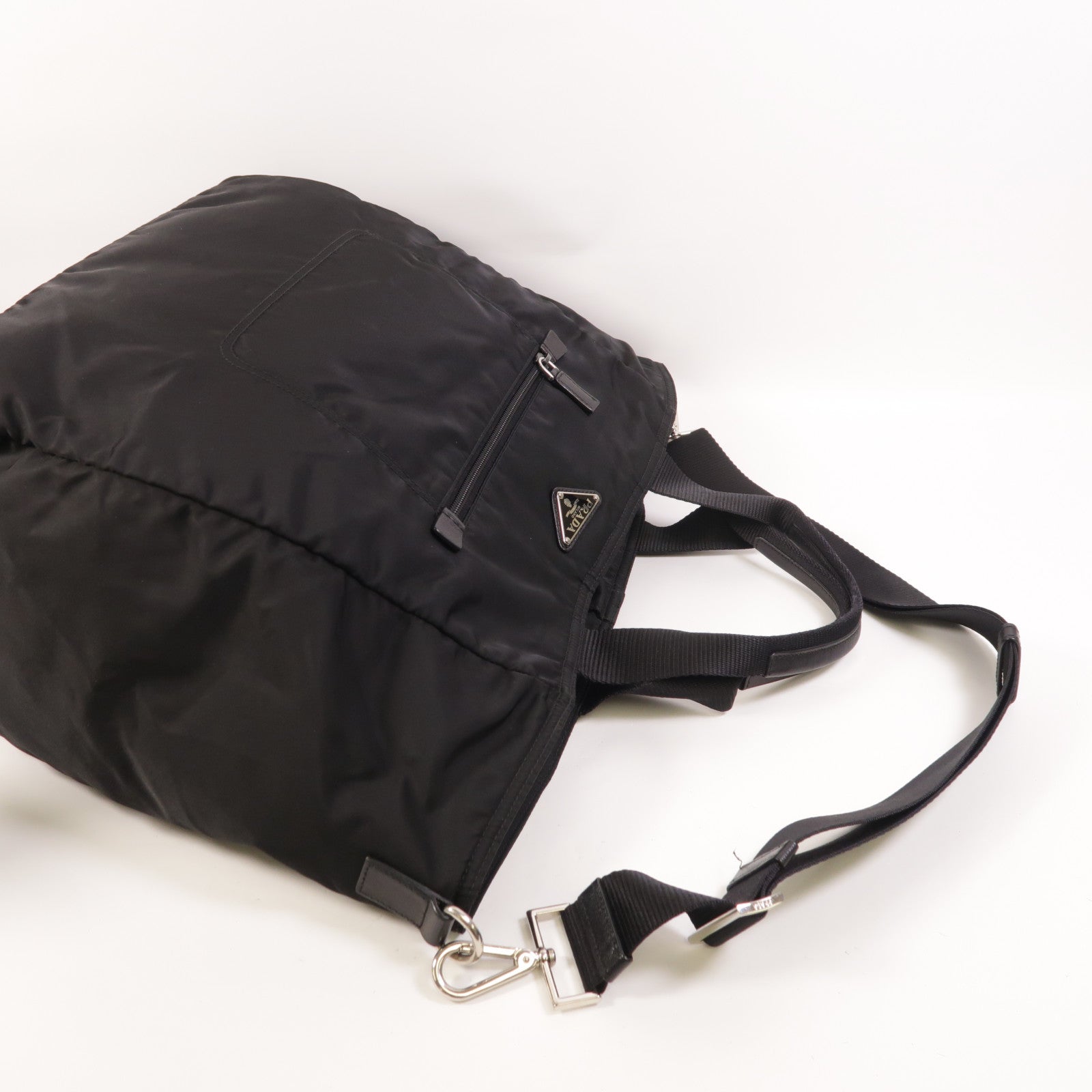 PRADA 尼龍2 Way Shoulder金扣手挽肩背兩用袋