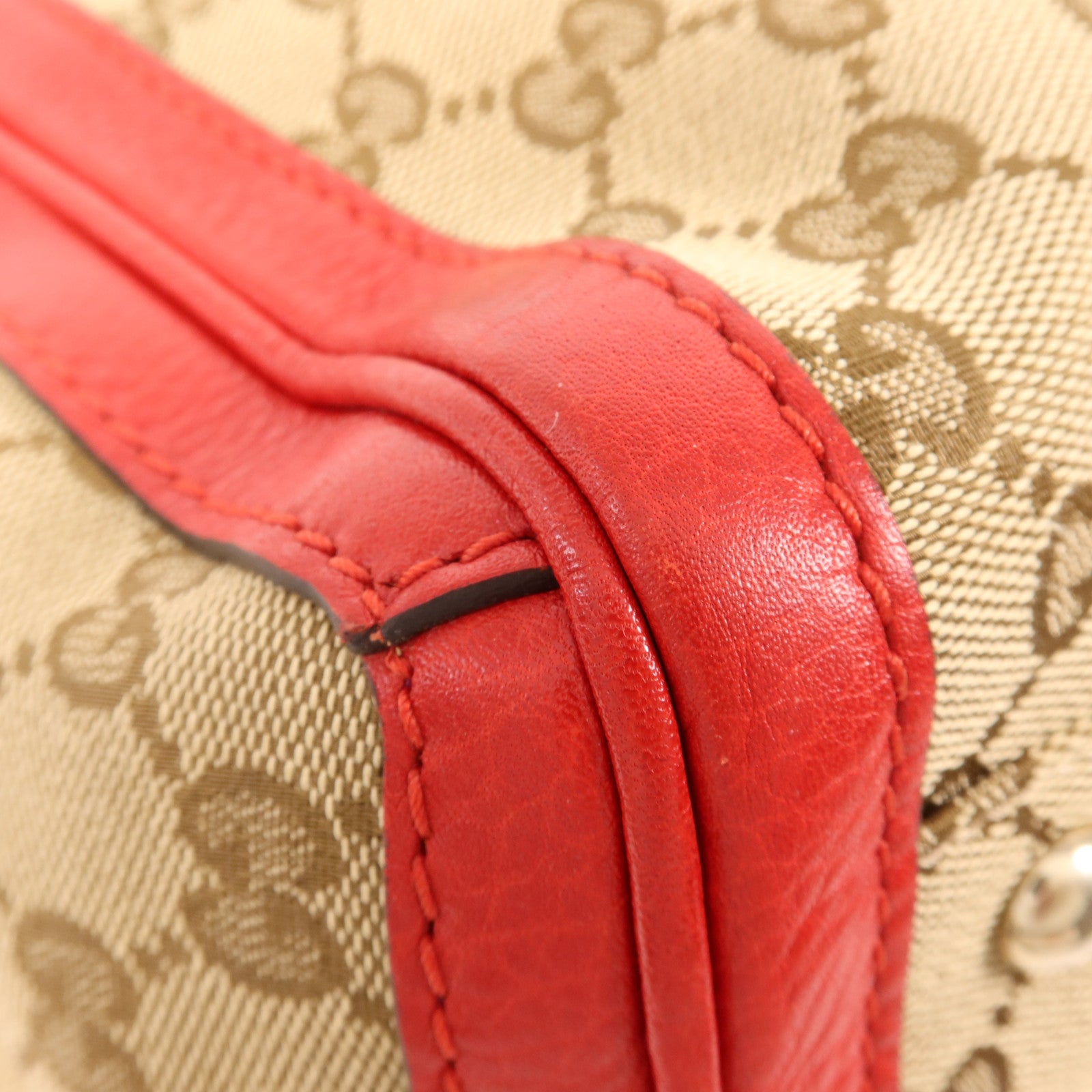 GUCCI 帆布/皮革Bella Bamboo Tassel金扣肩背袋