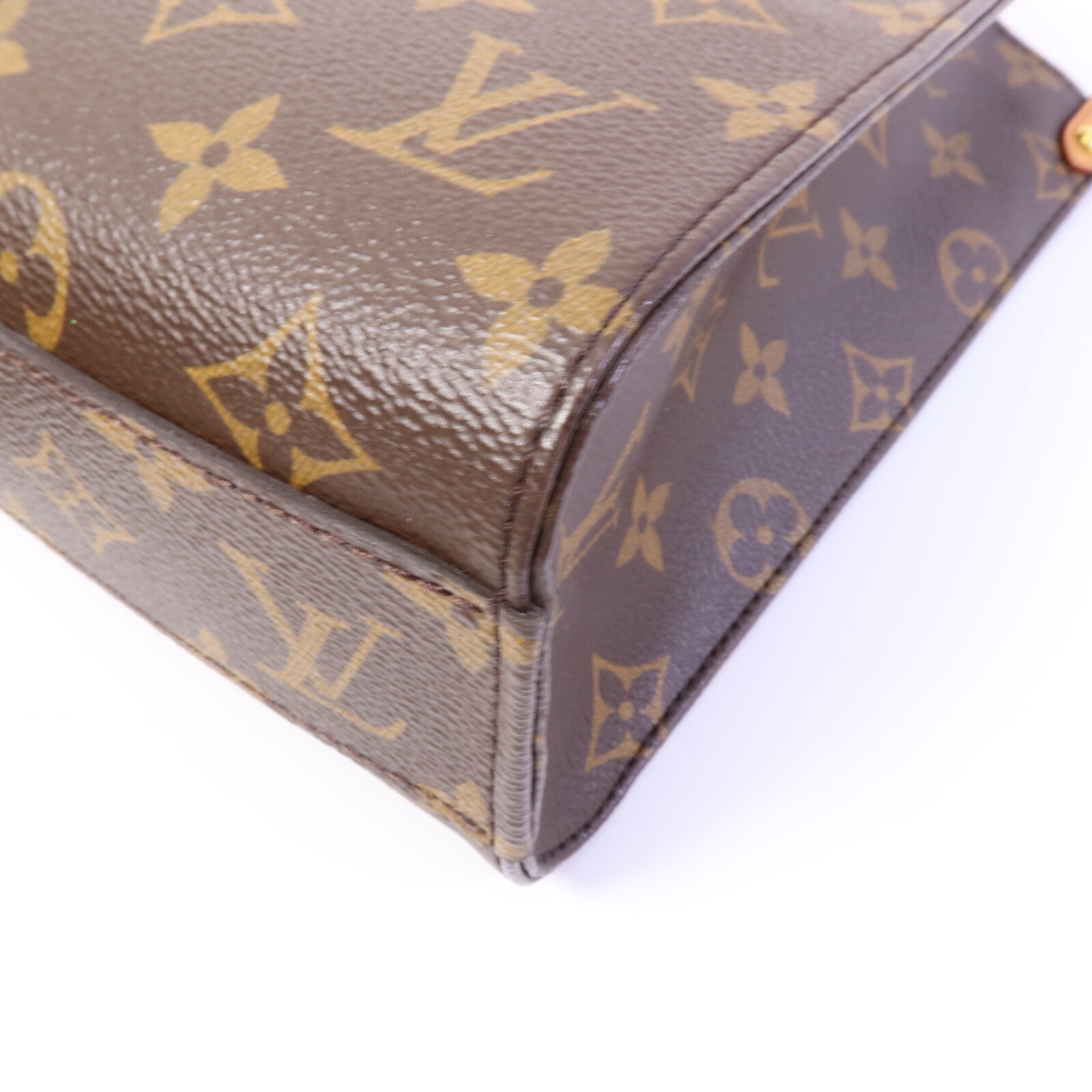 LOUIS VUITTON Monogram Sac Plat BB金扣手挽肩背兩用袋