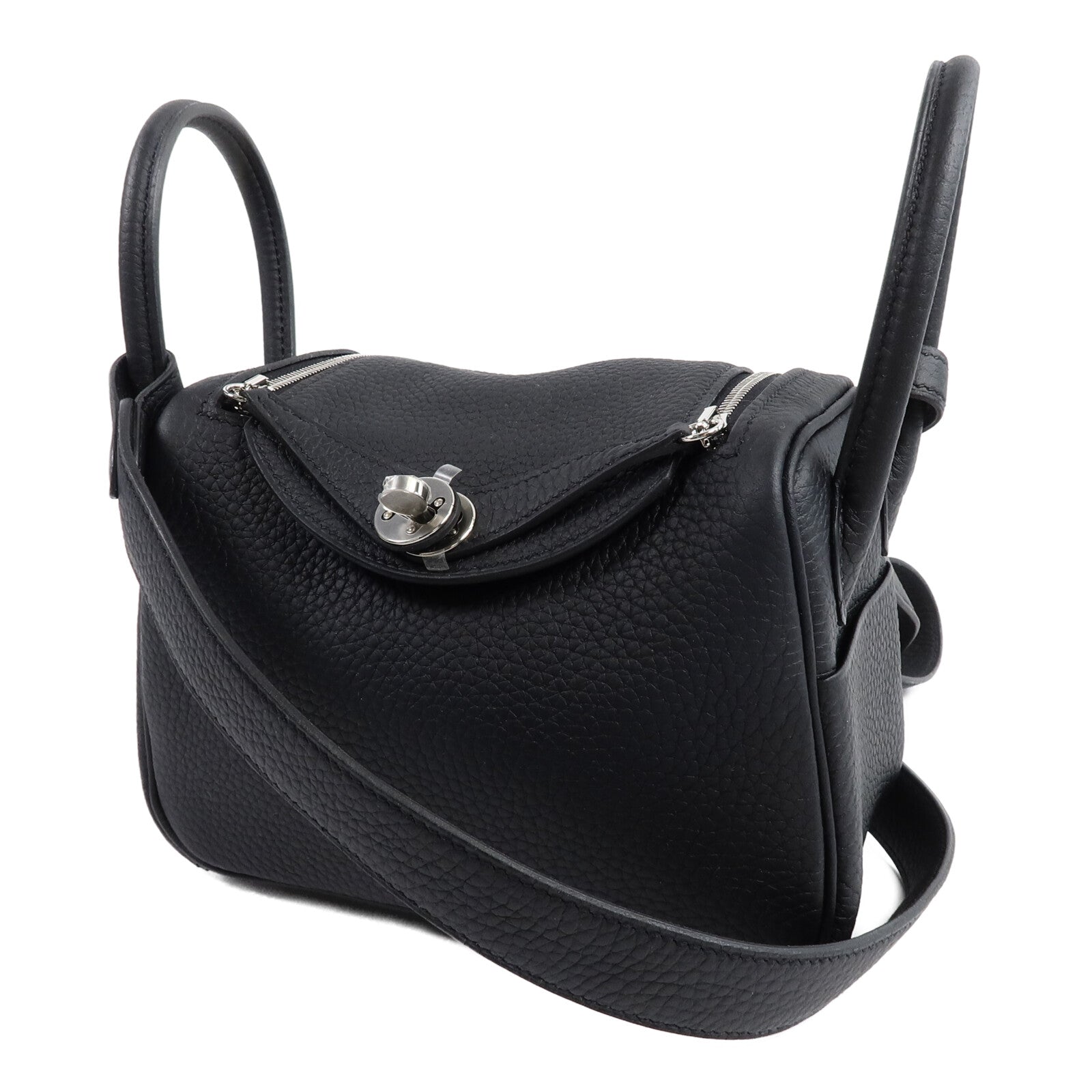HERMES Clemence皮革Mini Lindy手挽肩背兩用袋