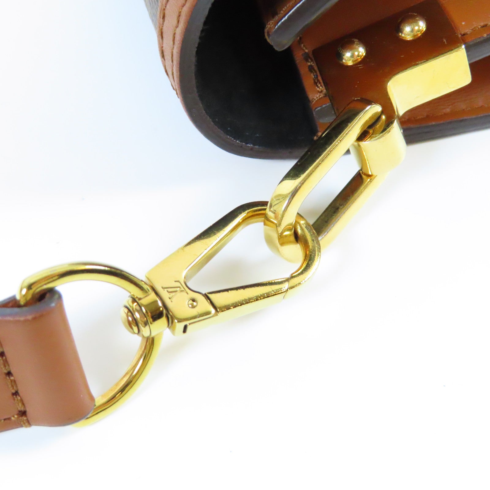 LOUIS VUITTON Monogram Reverse Mini Dauphino金扣肩背袋啡色
